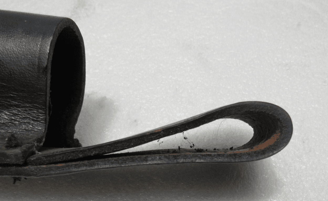 Vintage Black Leather Police Duty Expandable Baton Holder / Flashlight (W94JJ) - Thumbnail 6