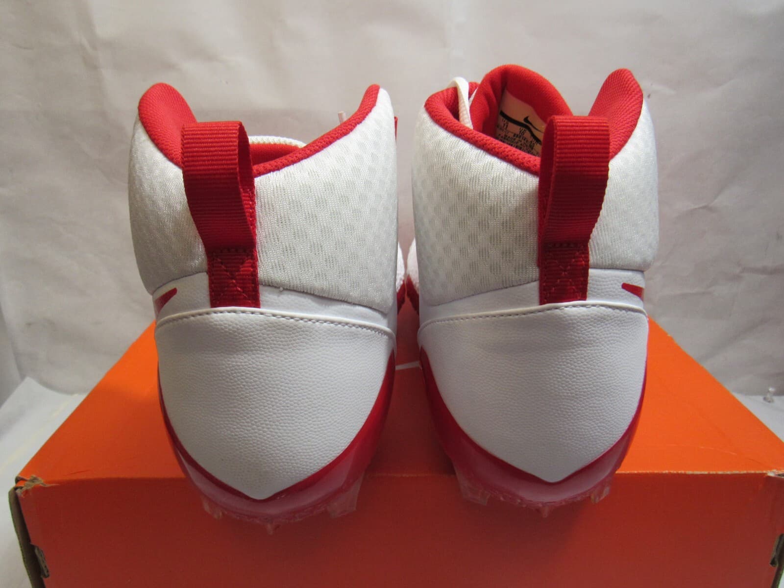 Nike Force Savage Pro 880144-166 Mens White Red Football Cleats New J39K - Thumbnail 5