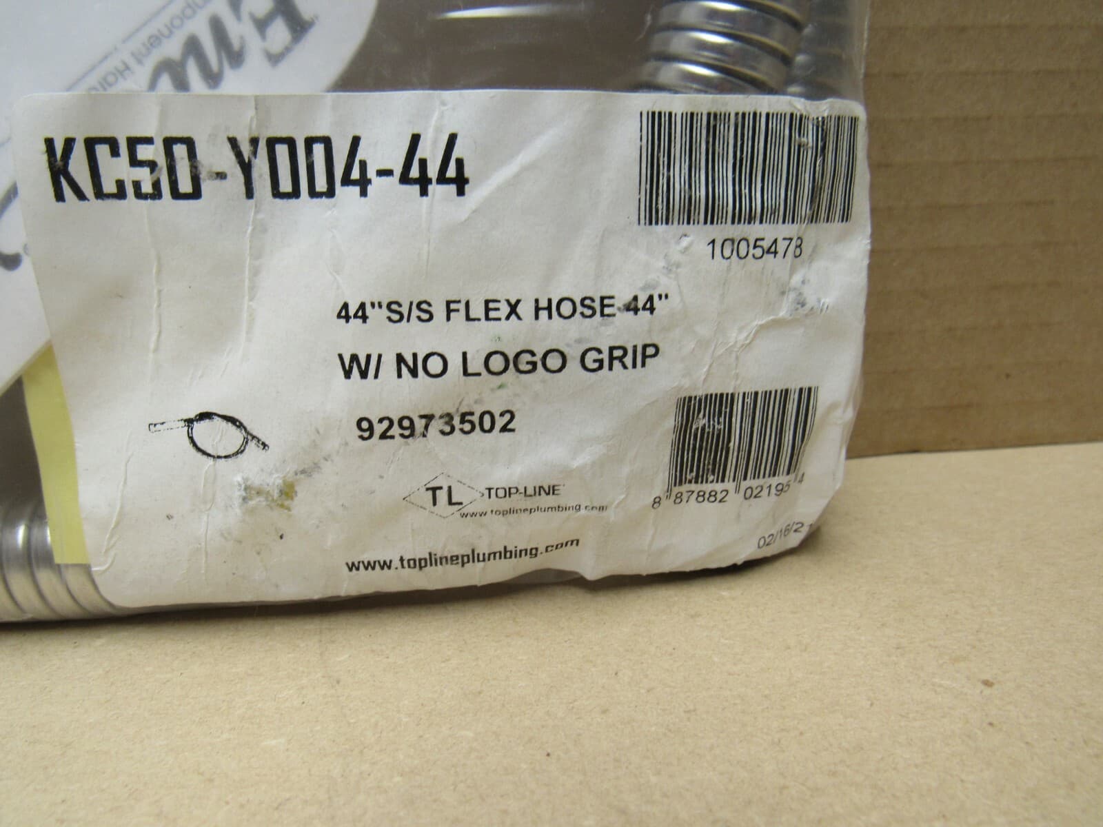 Topline Plumbing Products KC50-Y004-44 44" S/S Flex Hose W/No Logo Grip 92973502 - Thumbnail 4