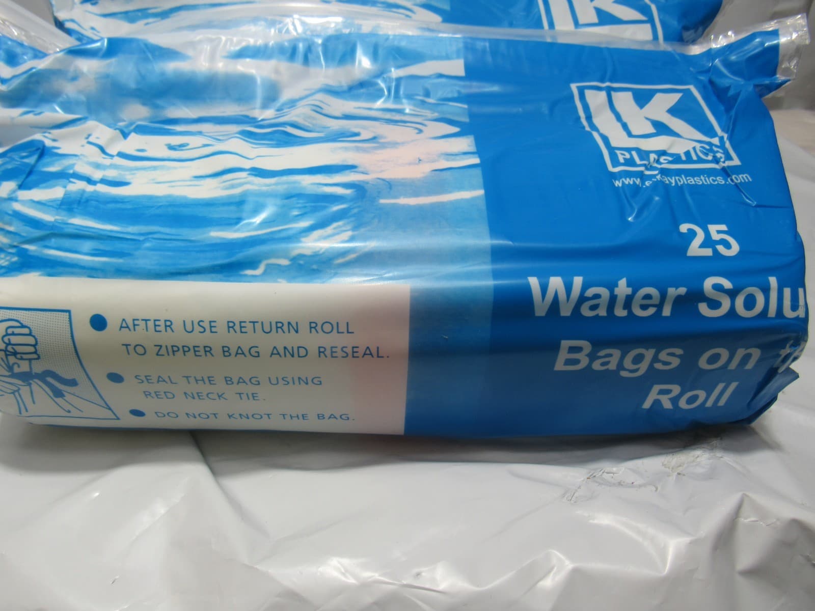 Box of 100 Hot Water Soluble Laundry Bags Clear 36” x 39” WSB3639 (S53K) - Thumbnail 2
