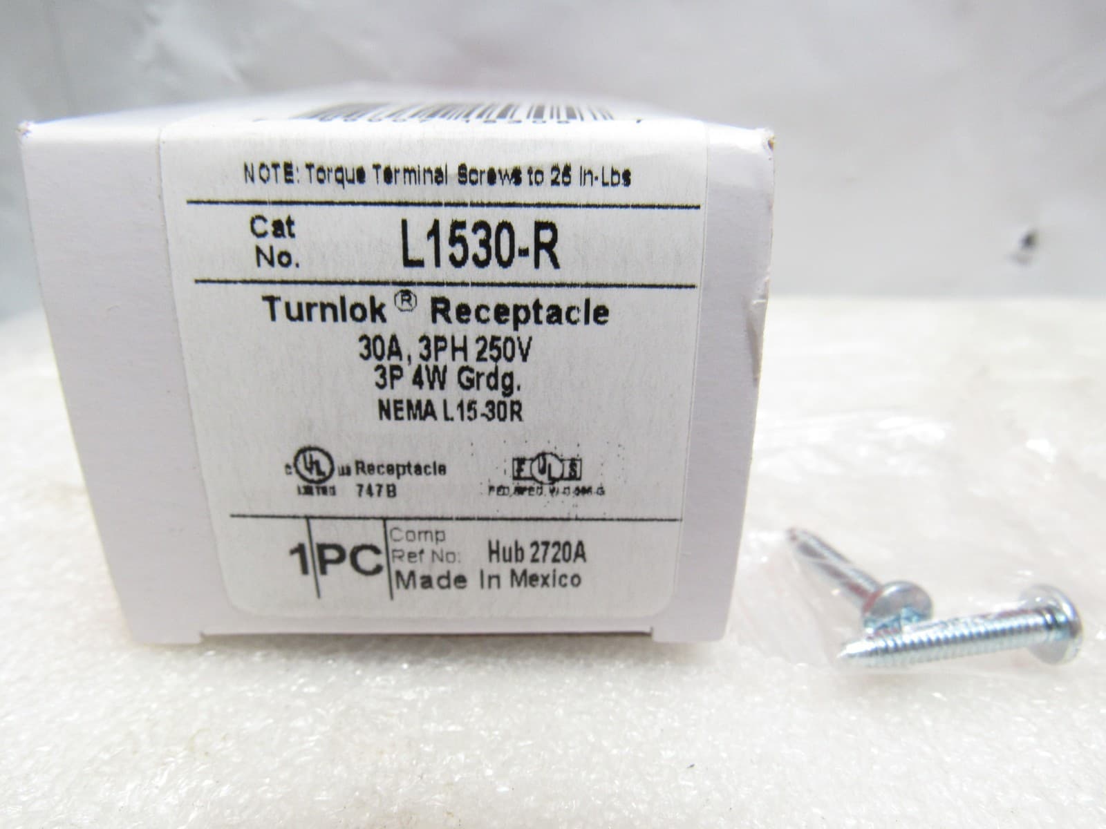 Pass & Seymour L1530-R Turnlok Receptacle 30 Amp 250V 3P 4W NEMA L15-30R C78M - Thumbnail 5