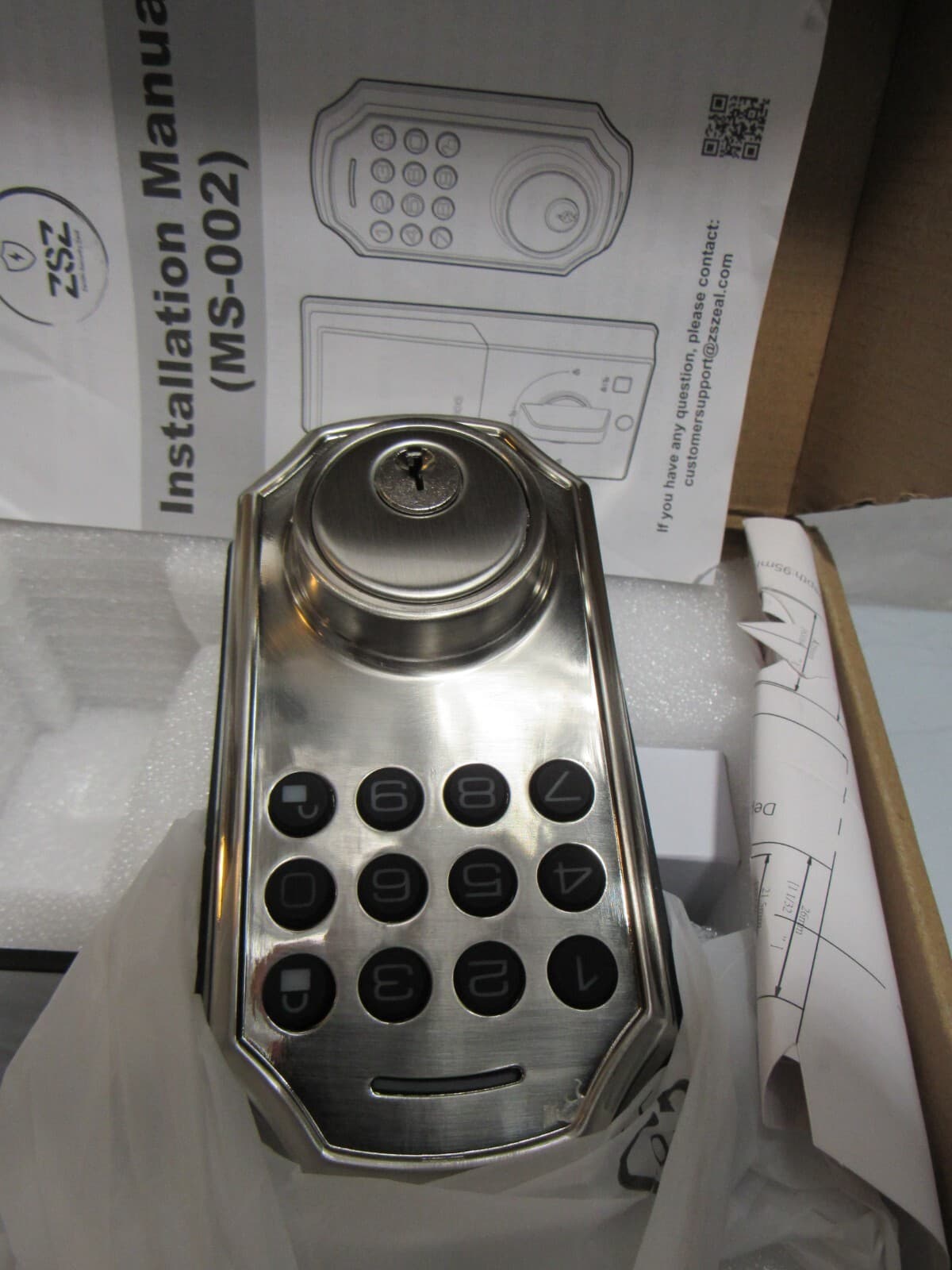 ZSZ Keyless Entry Door Lock Keypad Deadbolt,Smart Lock for Door w/ 2 Keys H91K - Thumbnail 5