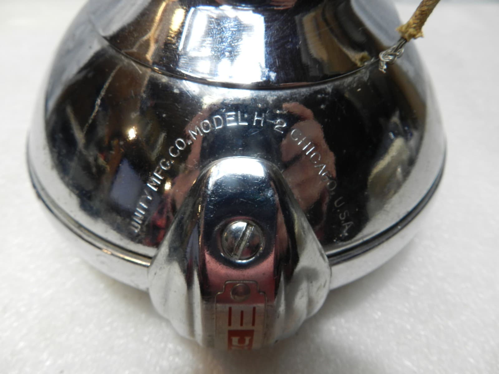 Vintage UNITY MFG Co. Chrome Model H-6 Light Car Truck Spotlight (C77JJ) - Thumbnail 3