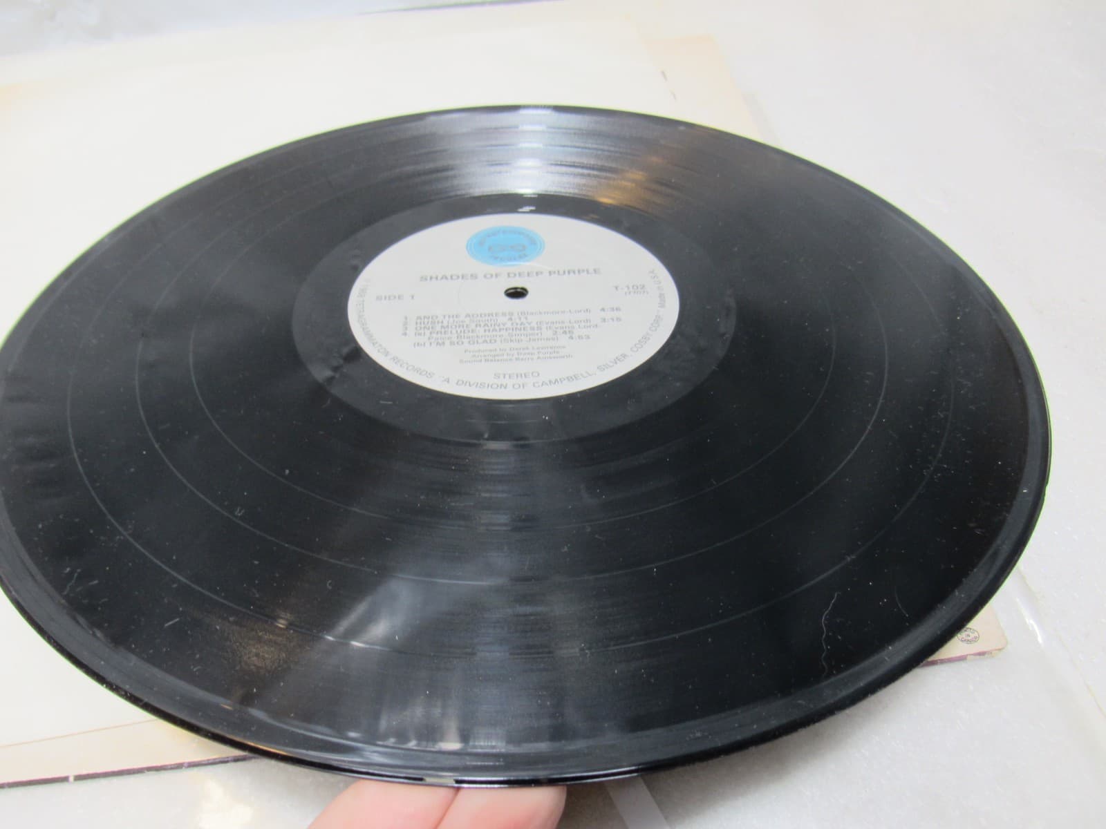 Deep Purple Shades of Deep Purple 1968 Vinyl LP Tetragrammaton T-102 (Y79JJ) - Thumbnail 9
