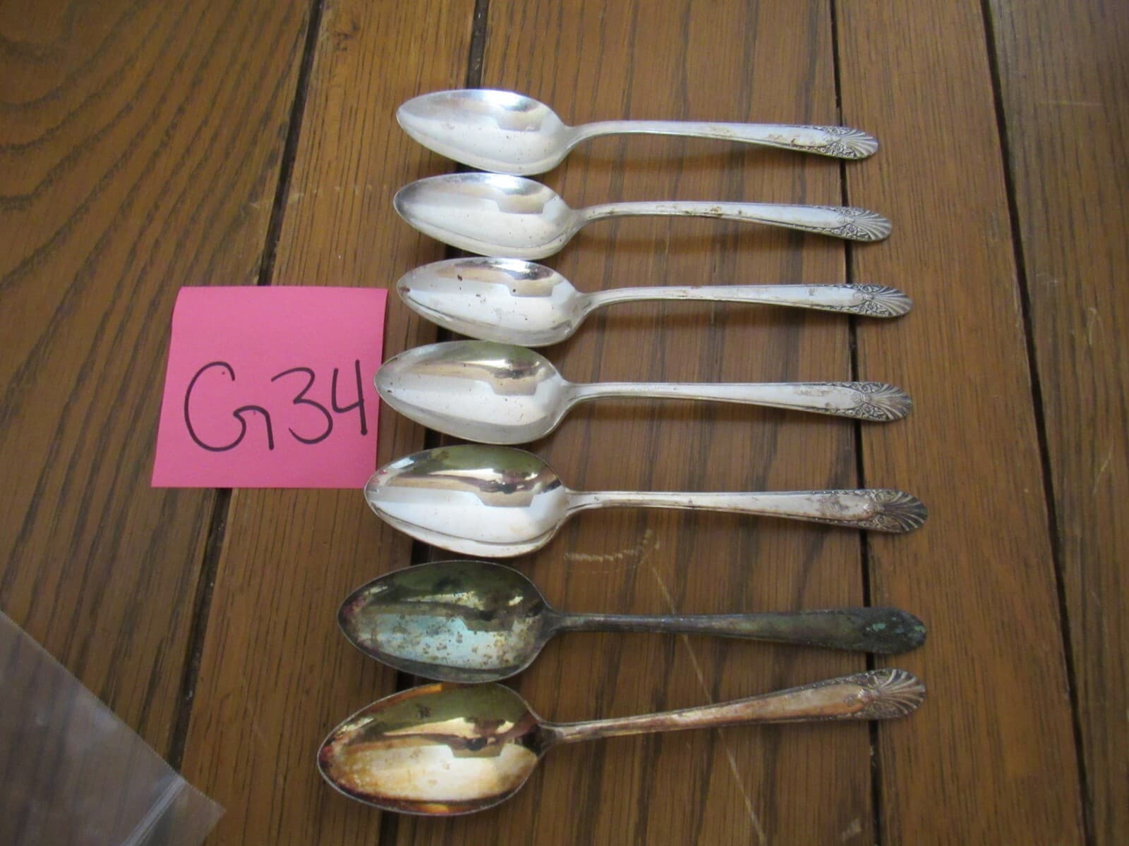 7 Vintage Crown Radiance Silverplate Tablespoons G34K - Thumbnail 2