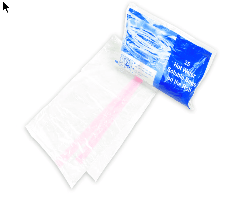 Box of 100 Hot Water Soluble Laundry Bags Clear 36” x 39” WSB3639 (S53K) - Thumbnail 5
