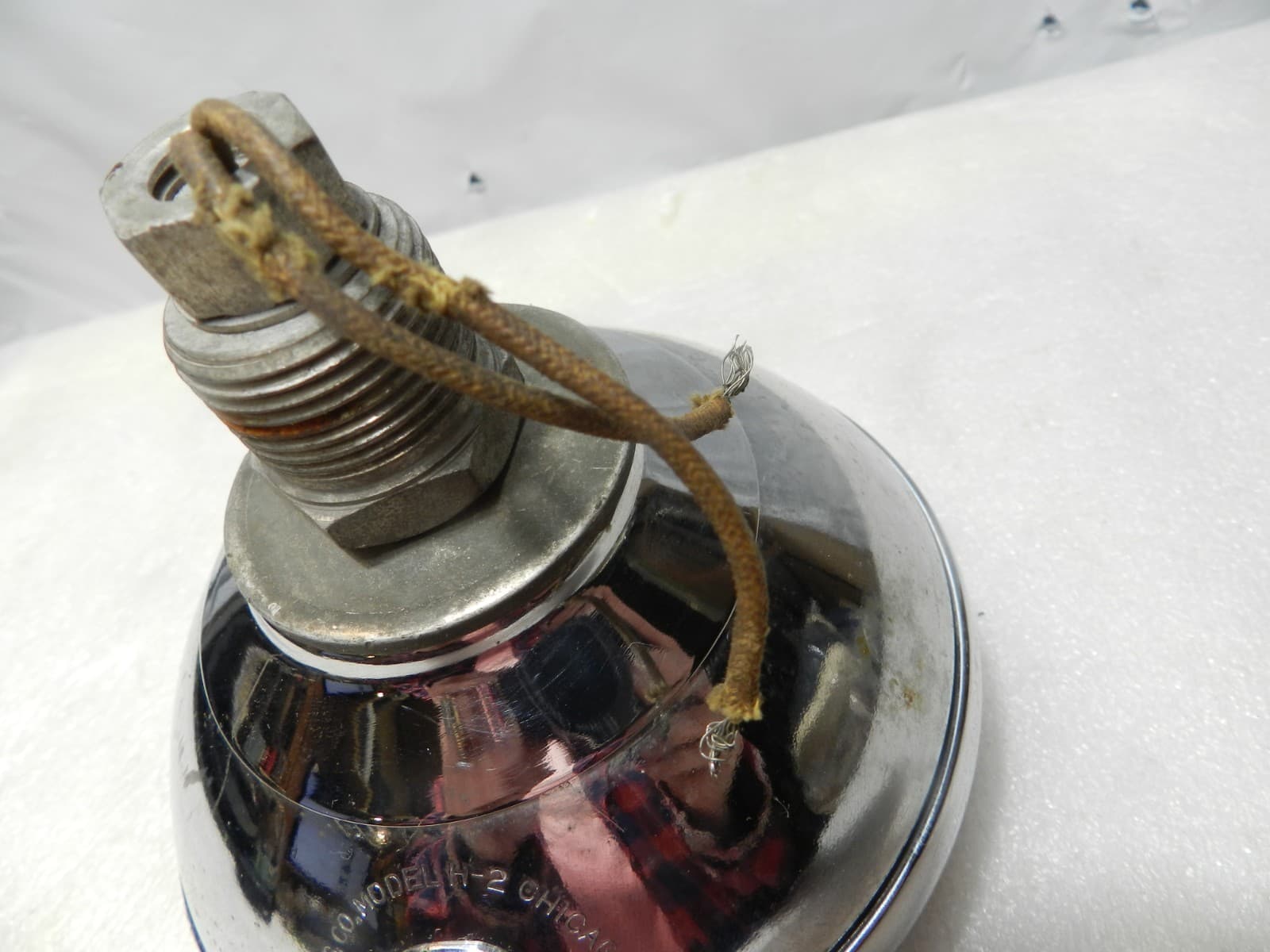 Vintage UNITY MFG Co. Chrome Model H-6 Light Car Truck Spotlight (C77JJ) - Thumbnail 4
