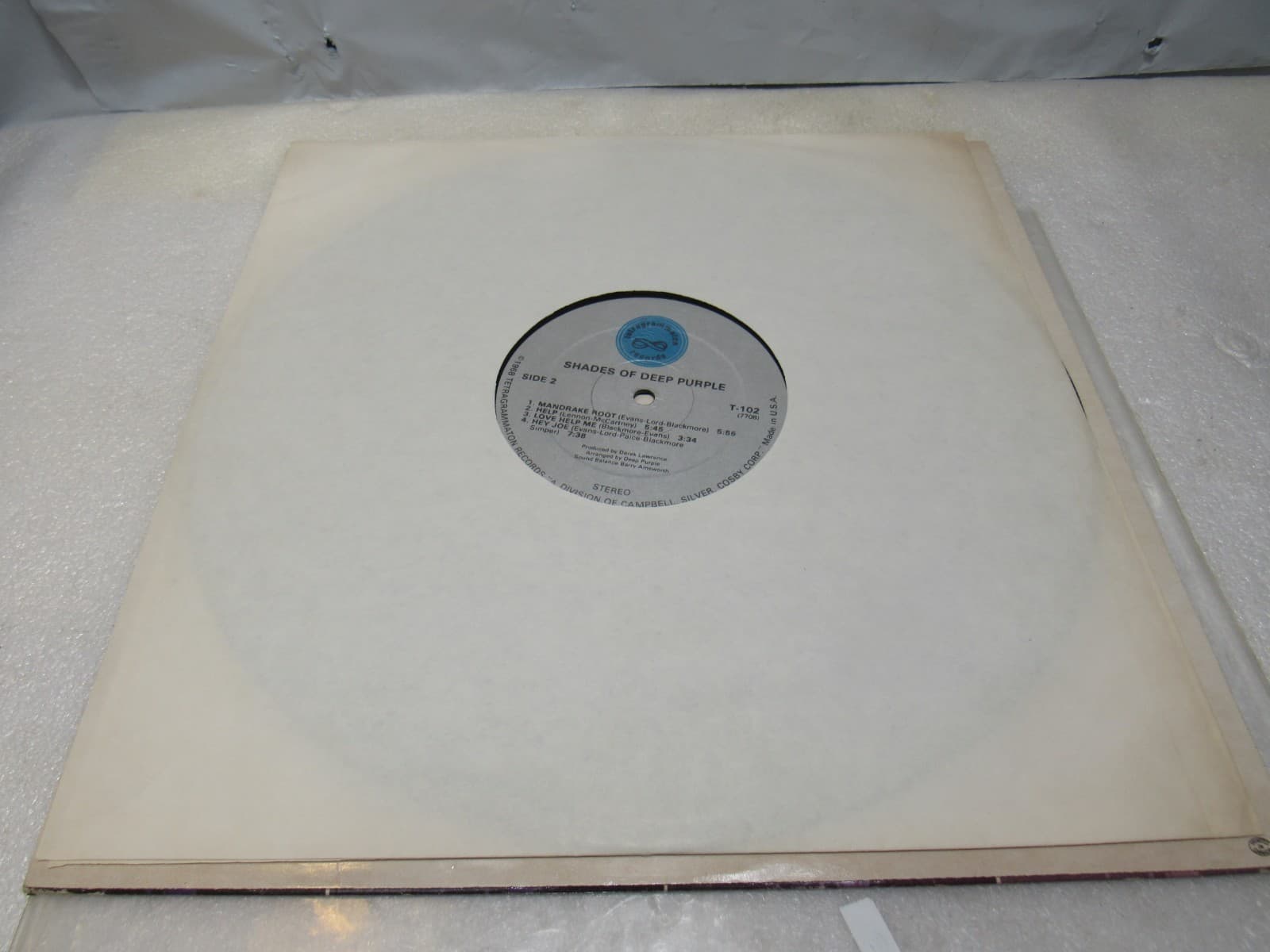 Deep Purple Shades of Deep Purple 1968 Vinyl LP Tetragrammaton T-102 (Y79JJ) - Thumbnail 6