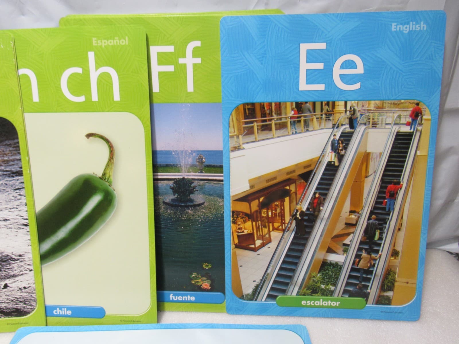 Alphabet Cards English and Spanish Scott Foresman Flash Cards Pre-K Kinder B55J - Thumbnail 4