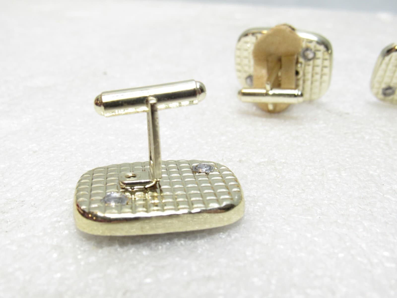 Vintage Gold-Tone Cufflinks Horse-Drawn Carriage/Sulky & Steam Locamotive (C91JJ - Thumbnail 8