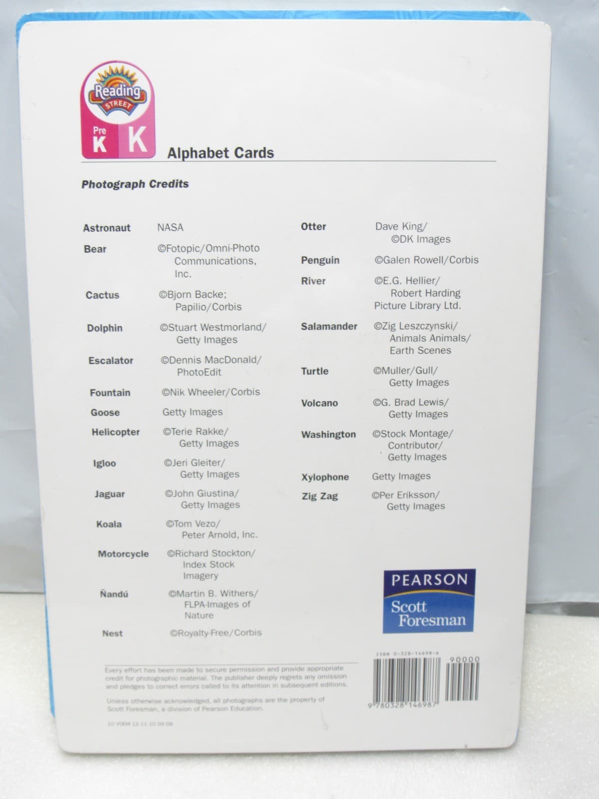 Alphabet Cards English and Spanish Scott Foresman Flash Cards Pre-K Kinder B55J - Thumbnail 13