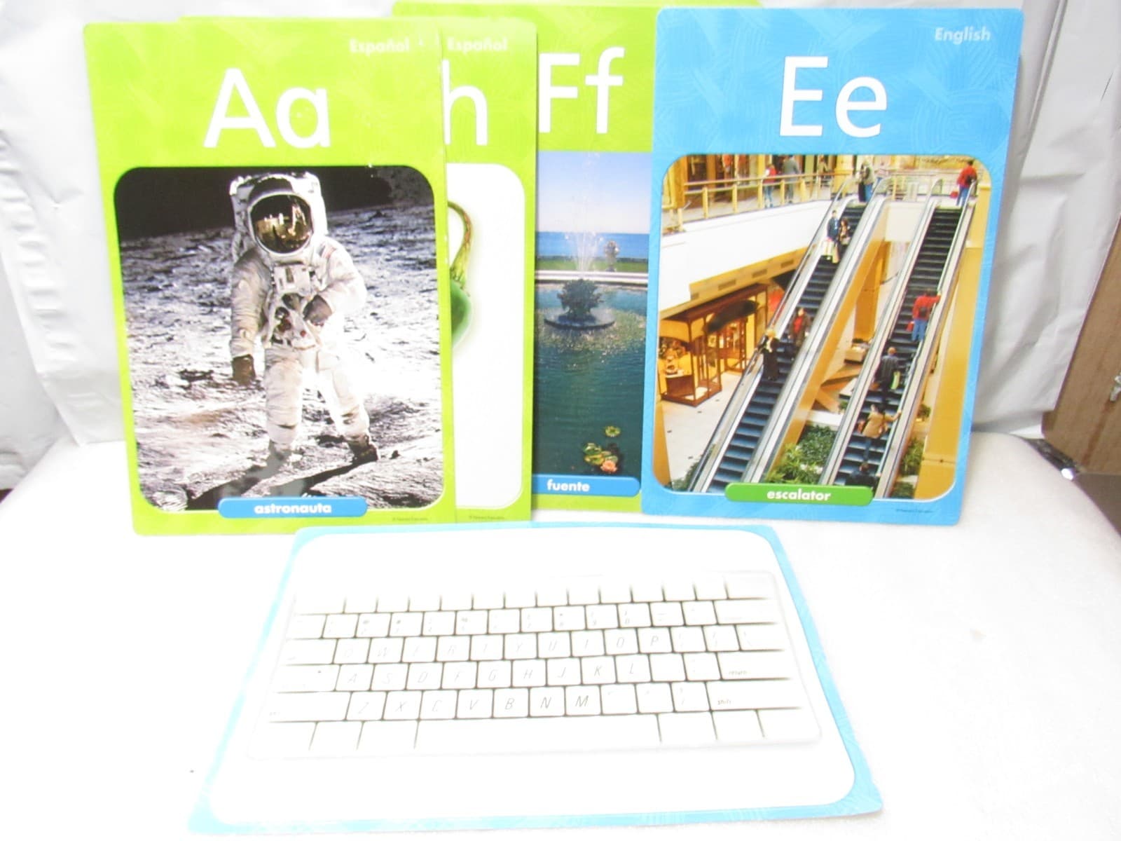 Alphabet Cards English and Spanish Scott Foresman Flash Cards Pre-K Kinder B55J