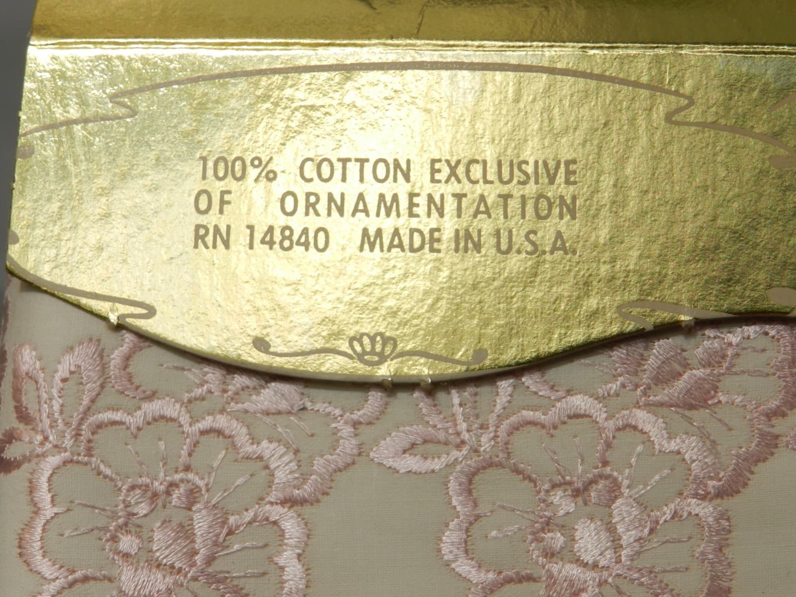 Artlin Pillow Case Ensemble Cotton Fifth Ave NY Embroidered White/Pink L37J - Thumbnail 4