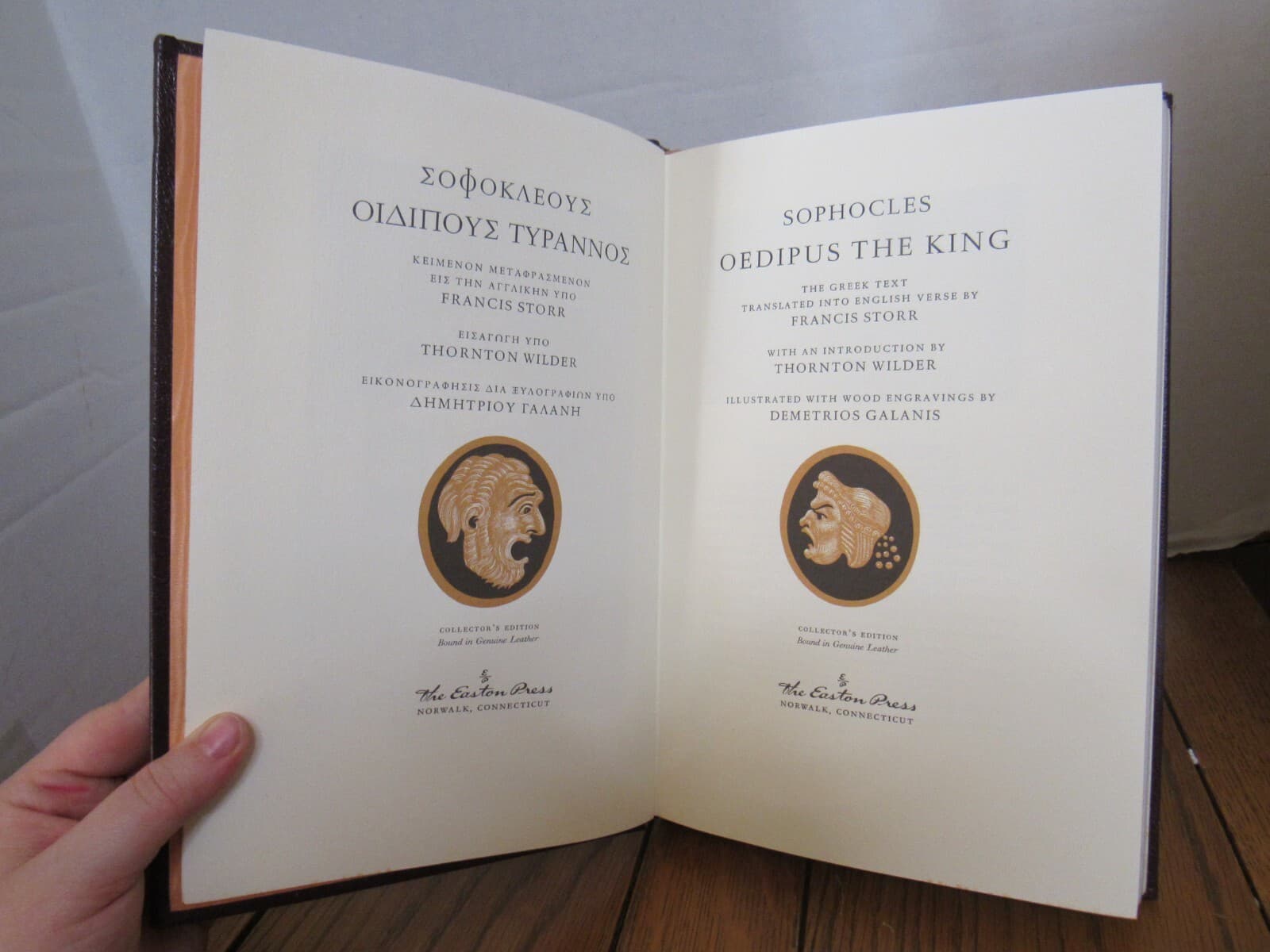Sophocles Oedipus the King 100 Greatest Books Collectors Ed Leather Easton B66K - Thumbnail 4