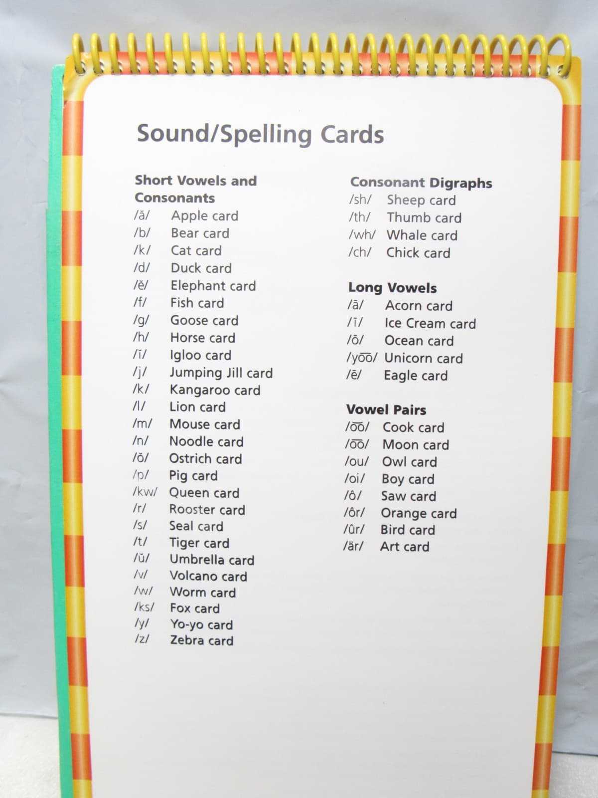 Soar to Success Sound/Spelling Cards Flip Chart Houghton Mifflin Homeschool B54J - Thumbnail 6