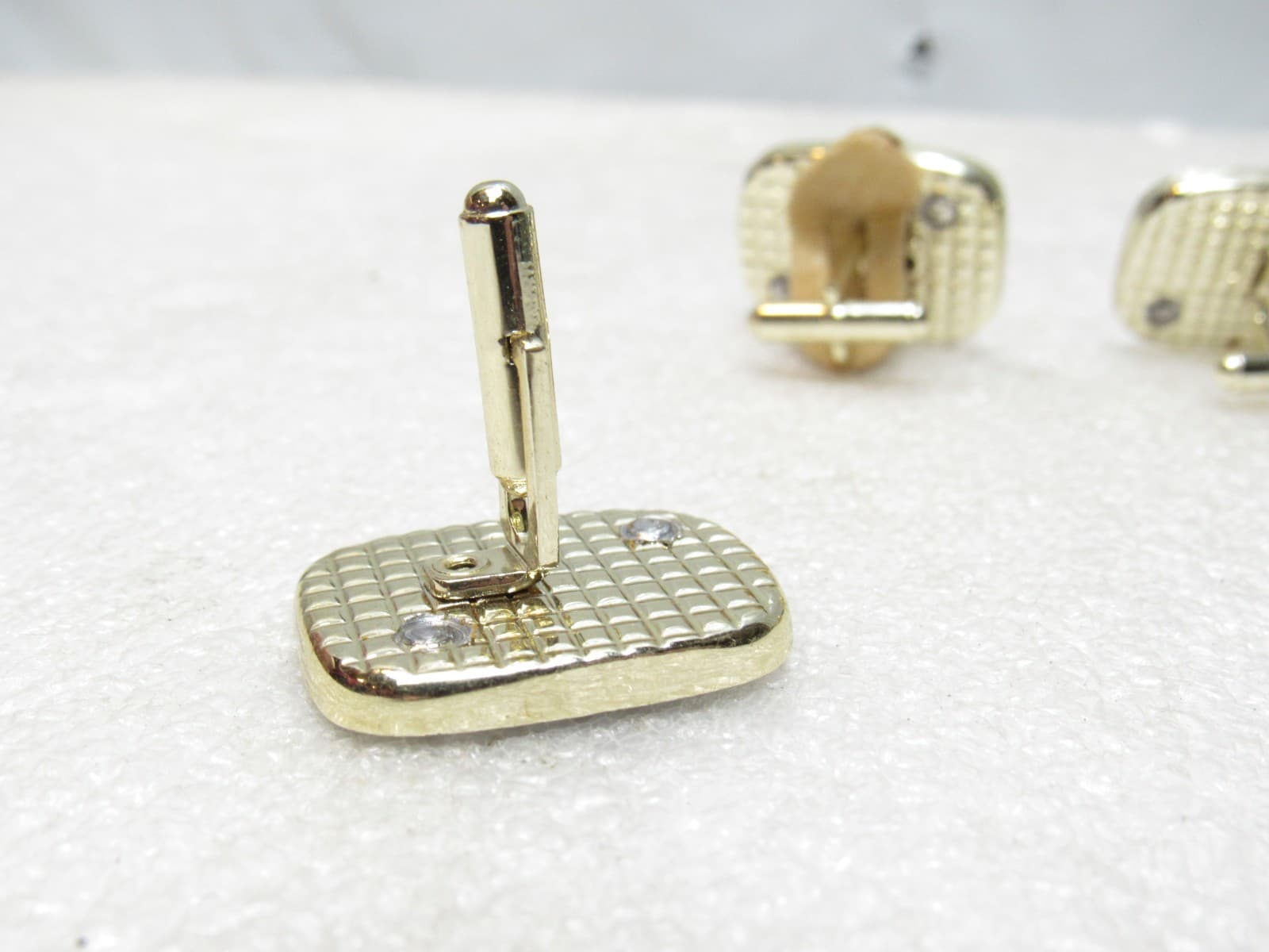 Vintage Gold-Tone Cufflinks Horse-Drawn Carriage/Sulky & Steam Locamotive (C91JJ - Thumbnail 9