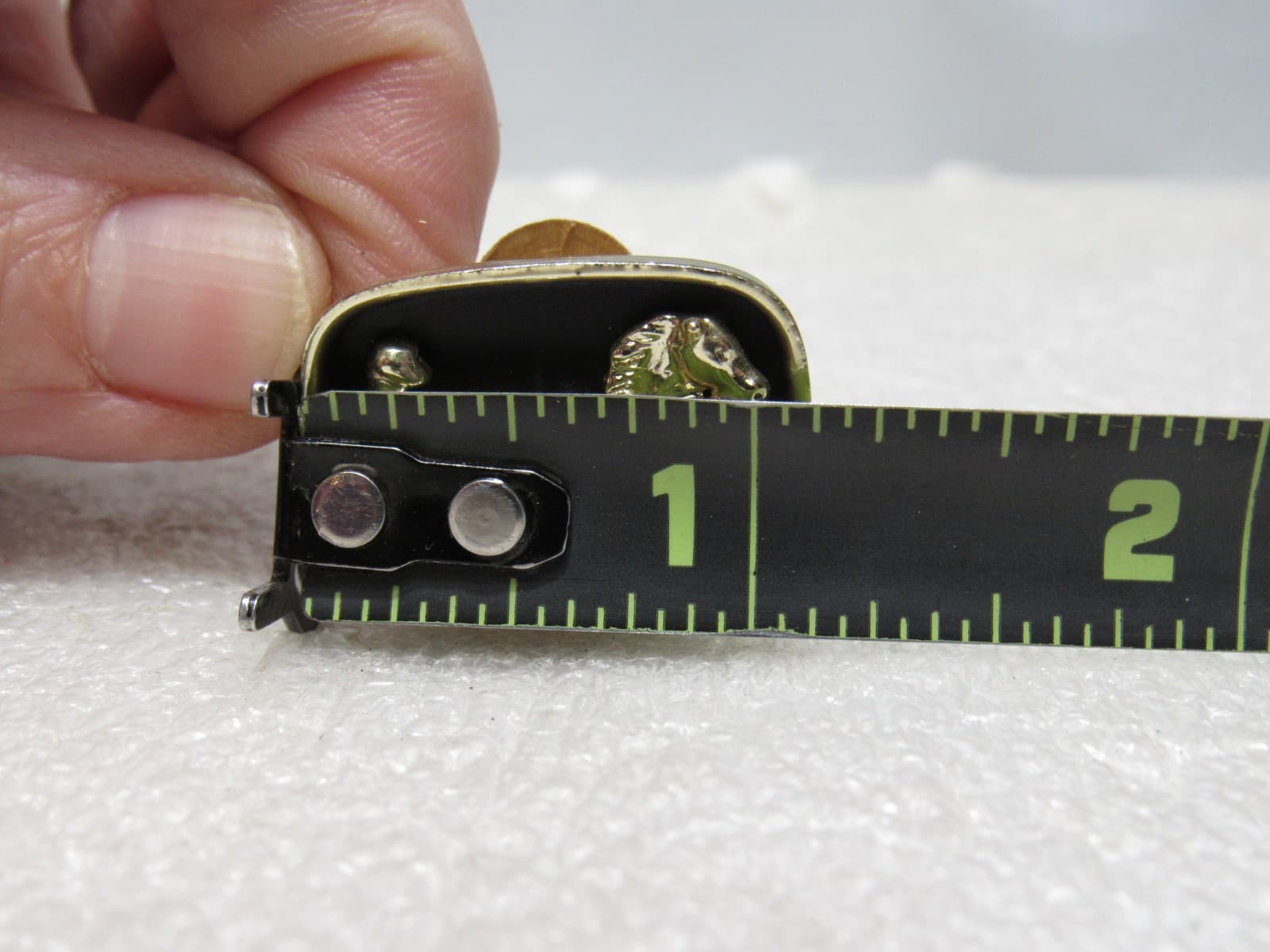 Vintage Gold-Tone Cufflinks Horse-Drawn Carriage/Sulky & Steam Locamotive (C91JJ - Thumbnail 5