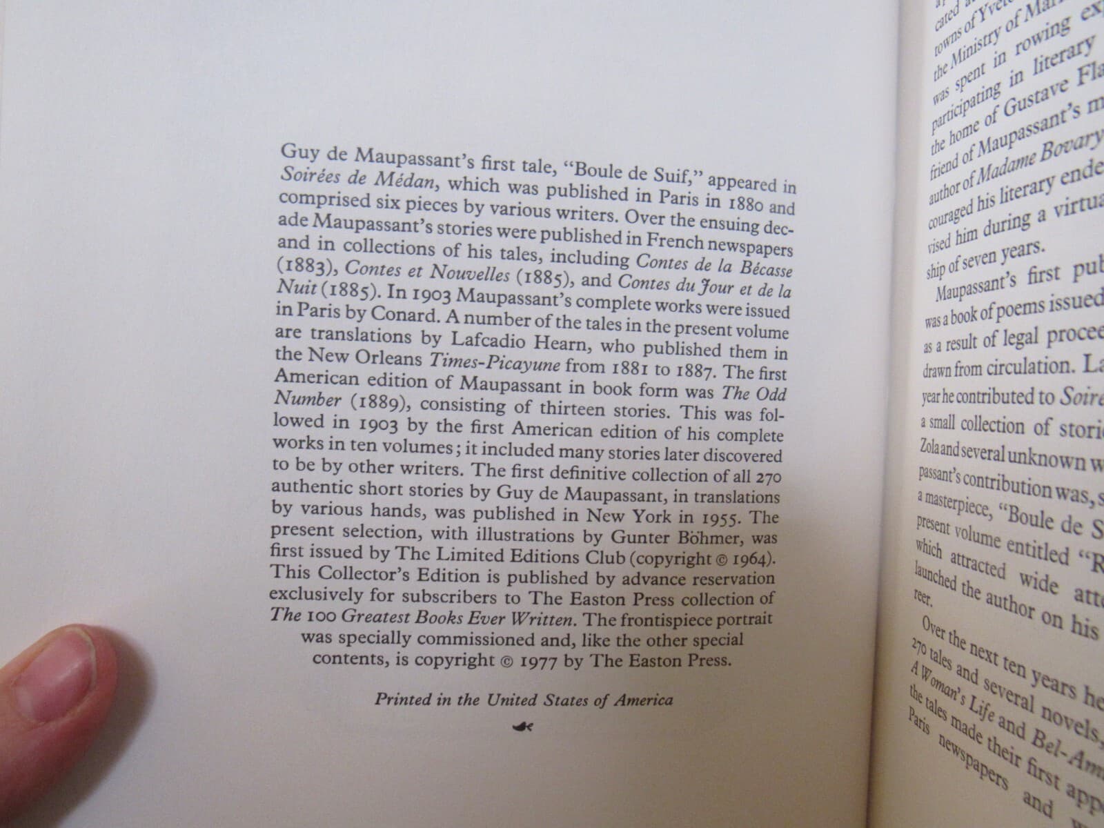 The Tales of Guy de Maupassant Easton Press 1977 Leather bound B62K - Thumbnail 5