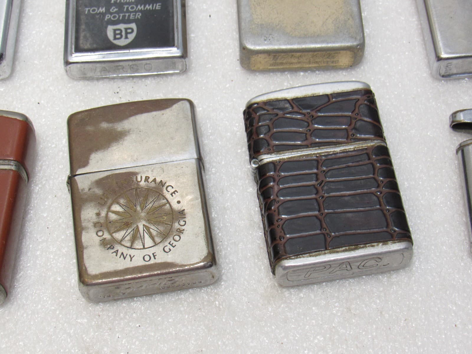 Vintage Metal Flip Top Lighter Lot Zippo Warco STorm King Bryco (C86JJ) - Thumbnail 6