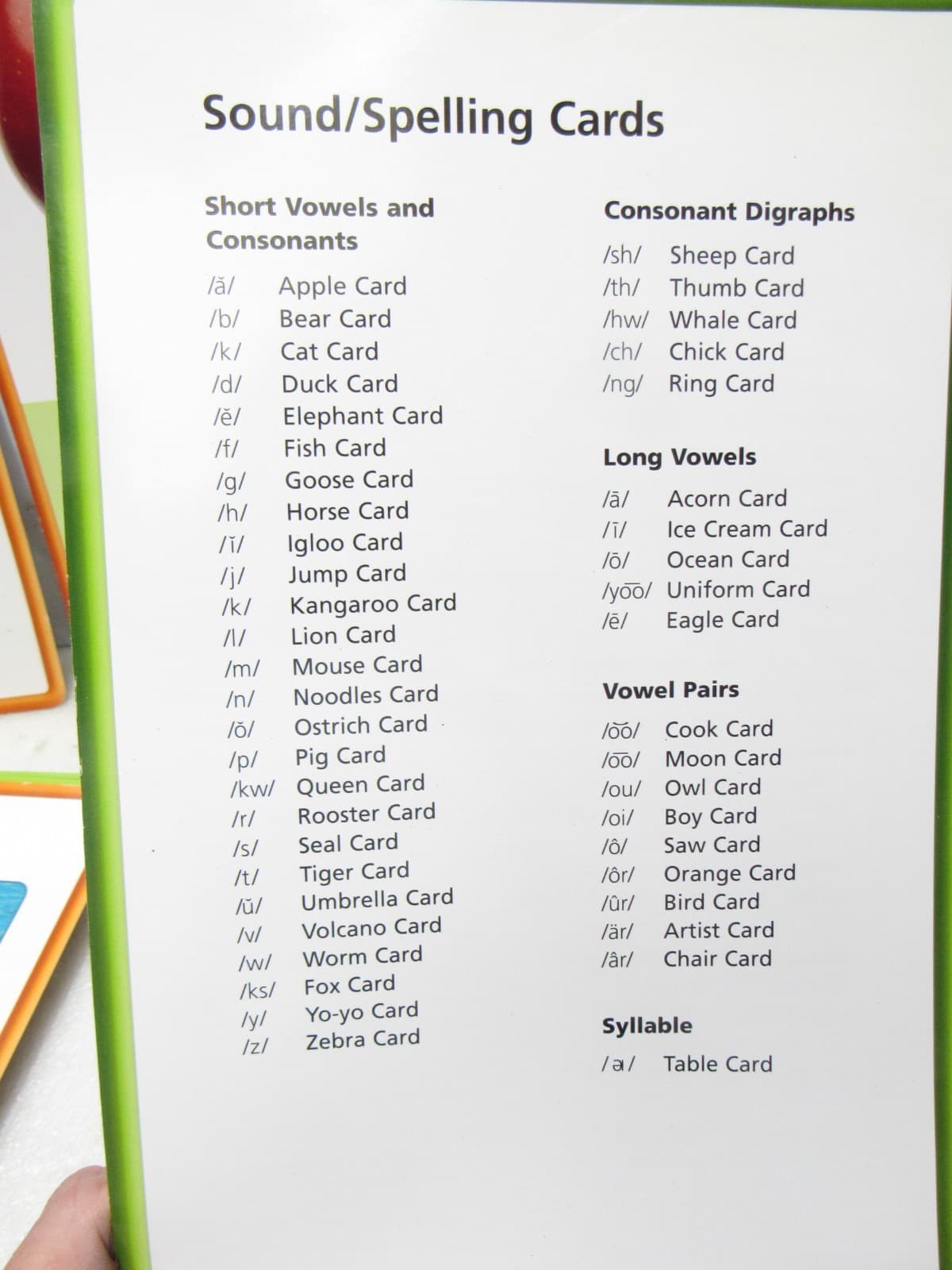 Houghton Mifflin Journeys Sound / Spelling Cards Grades 1-3 Homeschool (B53J) - Thumbnail 7