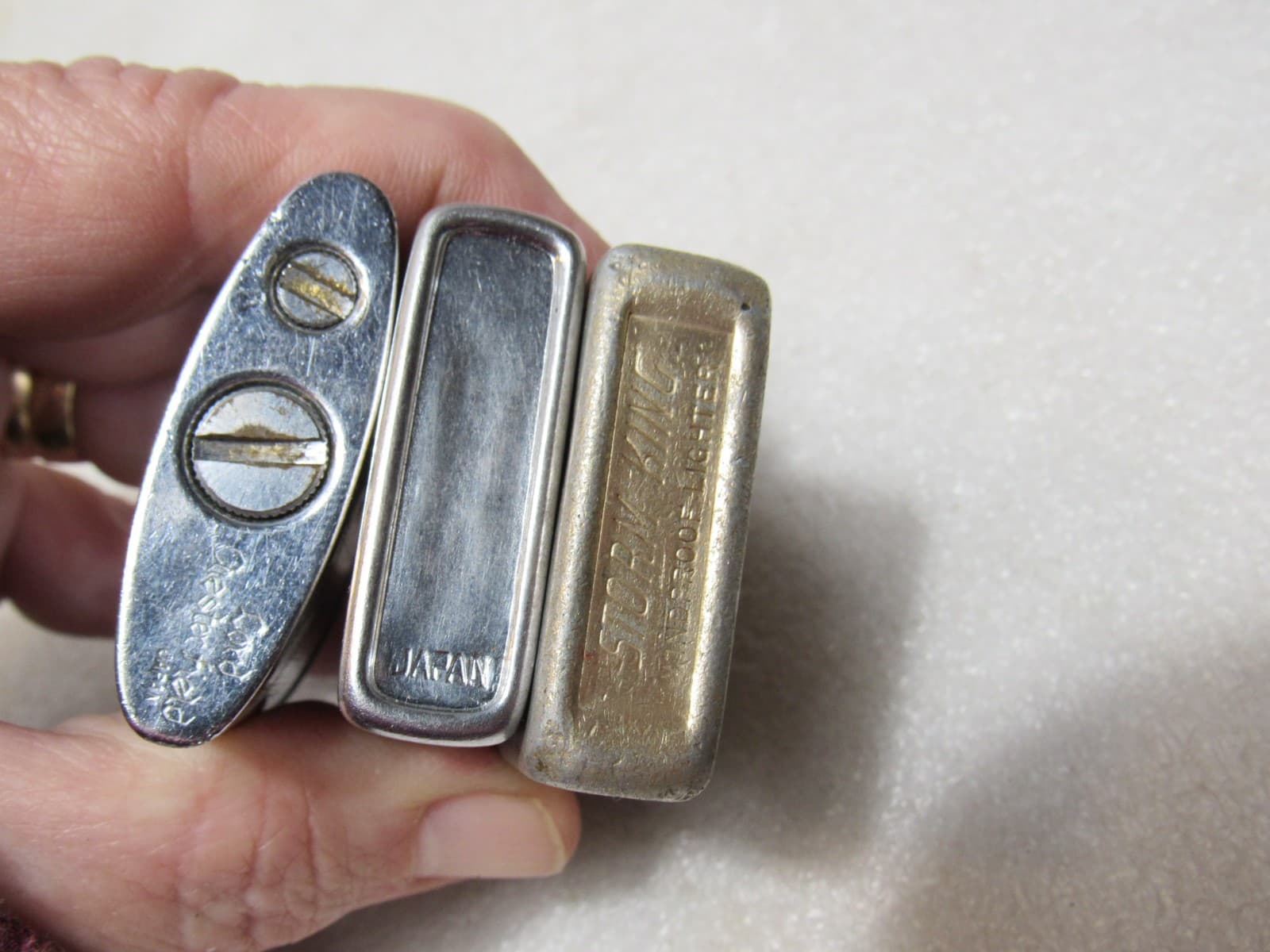 Vintage Metal Flip Top Lighter Lot Zippo Warco STorm King Bryco (C86JJ) - Thumbnail 16