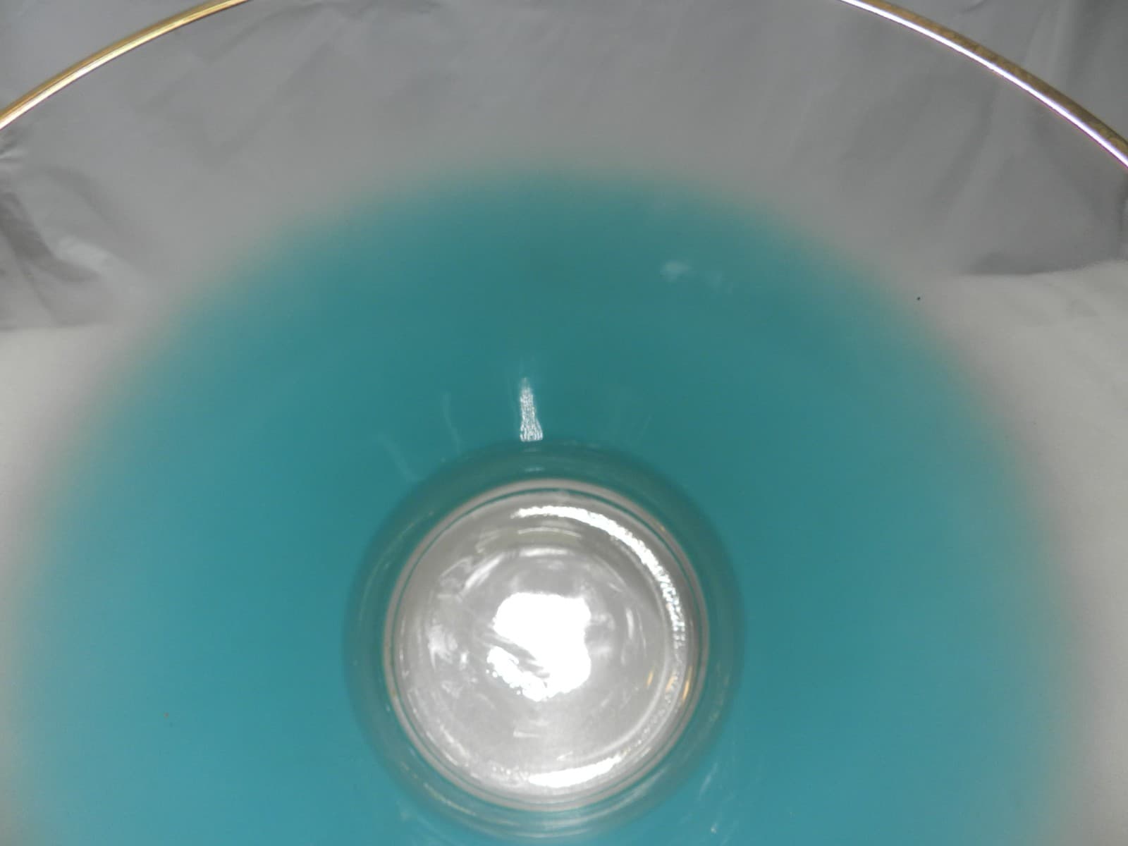 Vintage MCM Blendo Frosted Aqua Chip / Punch / Serving Bowl West Virginia F19J - Thumbnail 7