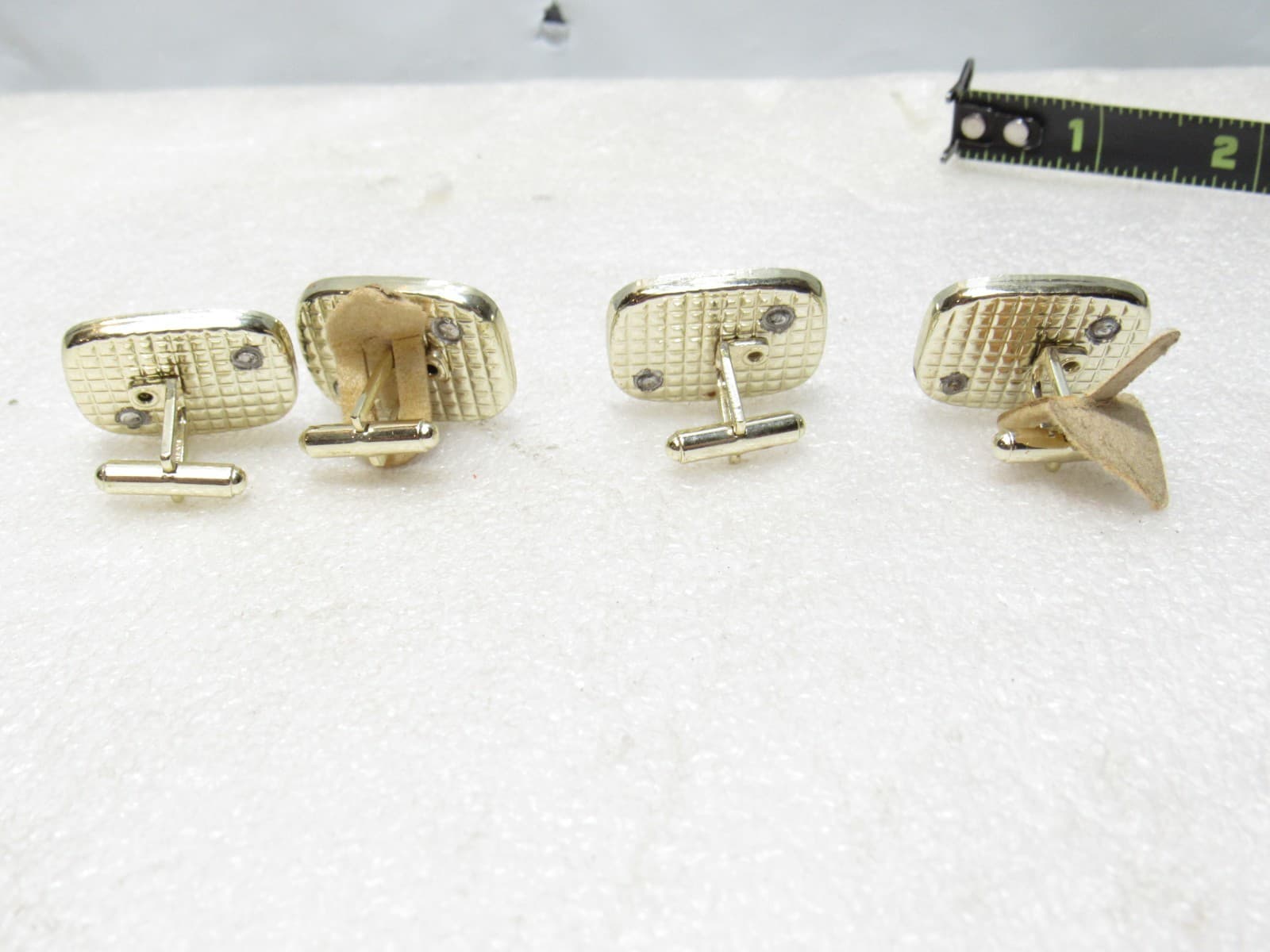 Vintage Gold-Tone Cufflinks Horse-Drawn Carriage/Sulky & Steam Locamotive (C91JJ - Thumbnail 7