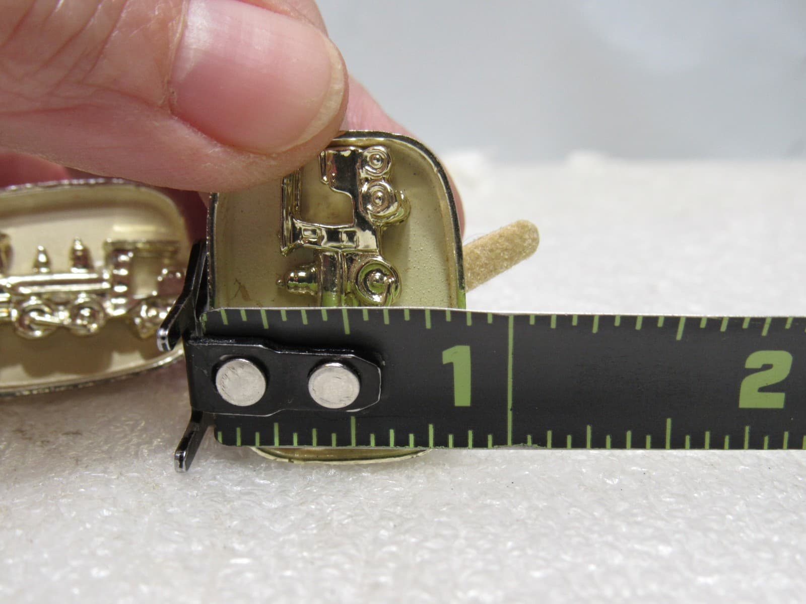 Vintage Gold-Tone Cufflinks Horse-Drawn Carriage/Sulky & Steam Locamotive (C91JJ - Thumbnail 4