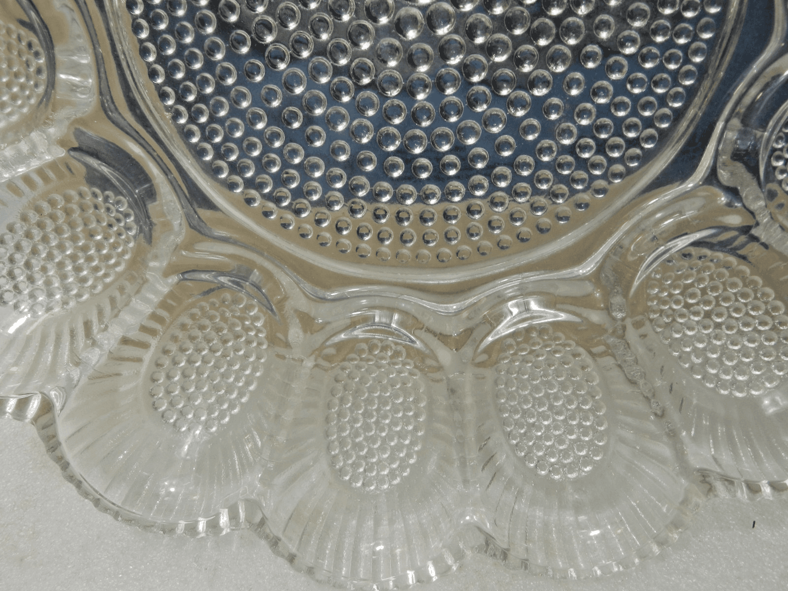 VTG Indiana Glass Deviled Egg Relish Tray 2410 Crystal 11" Diameter w Box L38J - Thumbnail 4