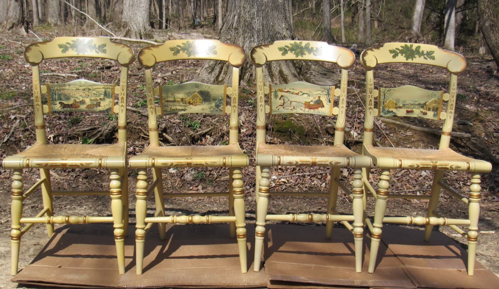 Hitchcock Limited Ed Christmas Chairs 1987-1990 (Set of 4) (K)