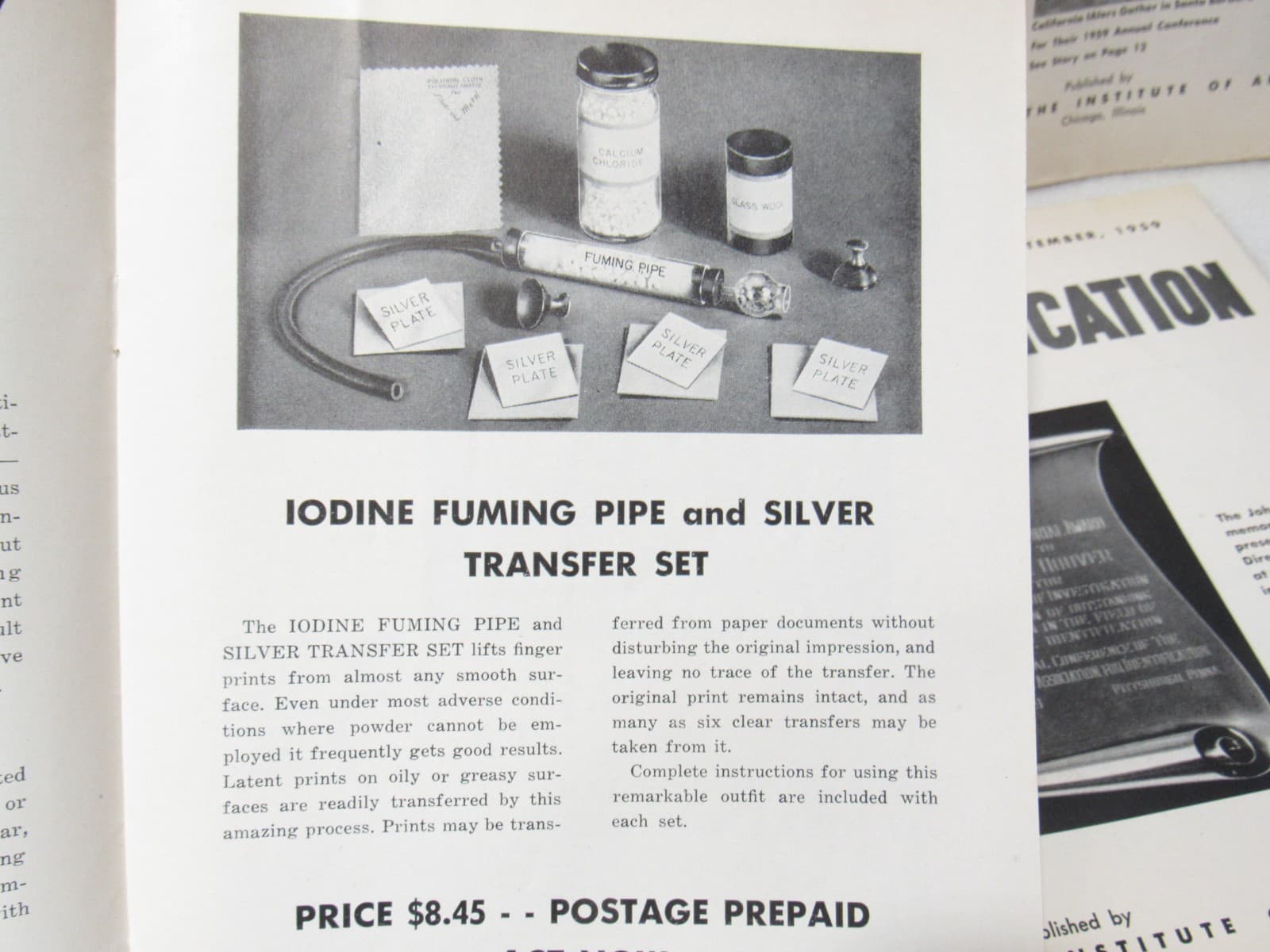 1950s Finger Print & Identification Magazine Binder & Books Law Enforcement B60 - Thumbnail 13