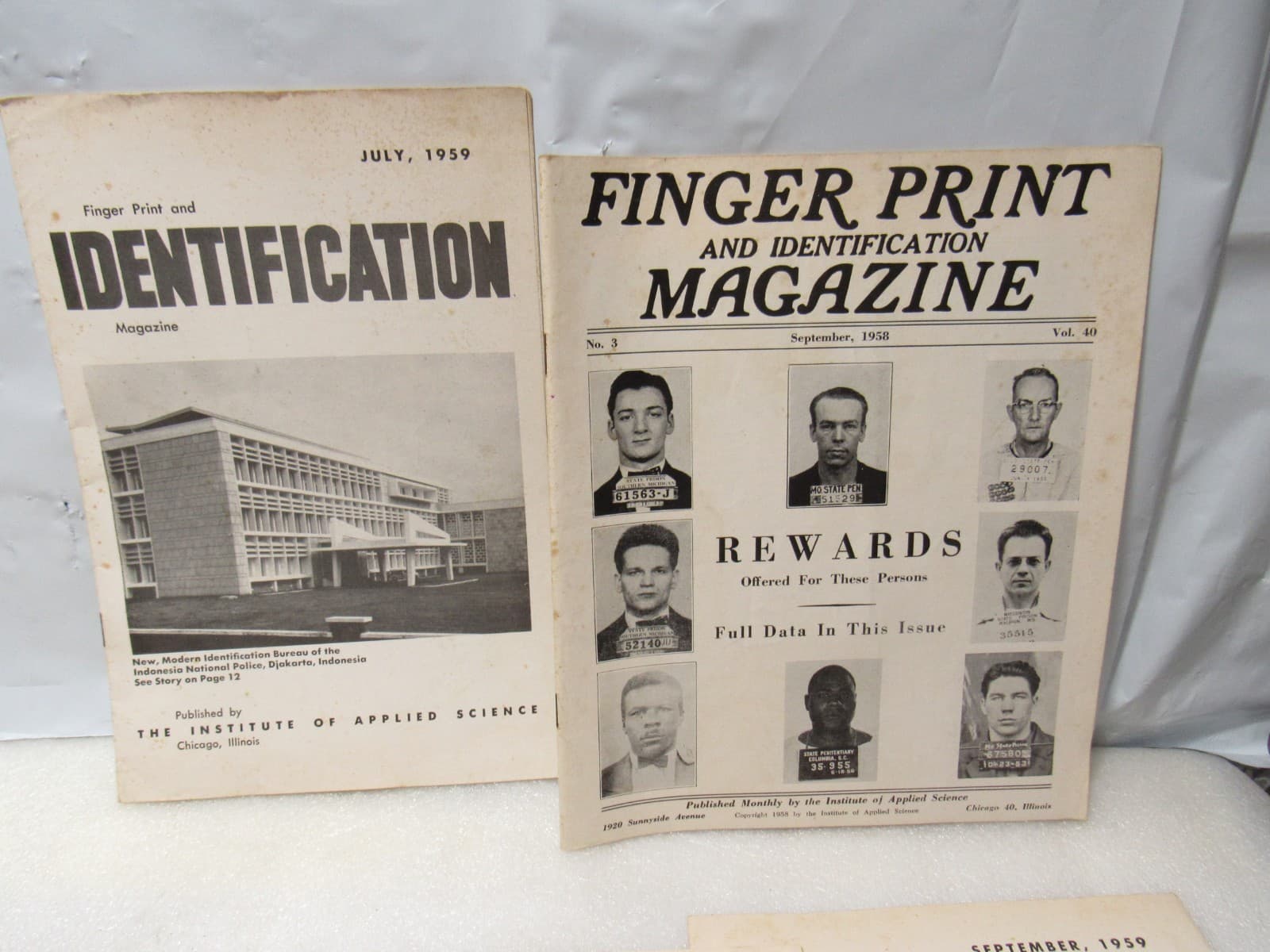 1950s Finger Print & Identification Magazine Binder & Books Law Enforcement B60 - Thumbnail 7