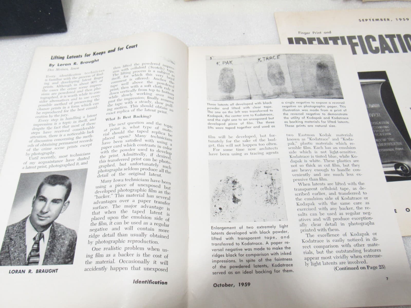 1950s Finger Print & Identification Magazine Binder & Books Law Enforcement B60 - Thumbnail 12