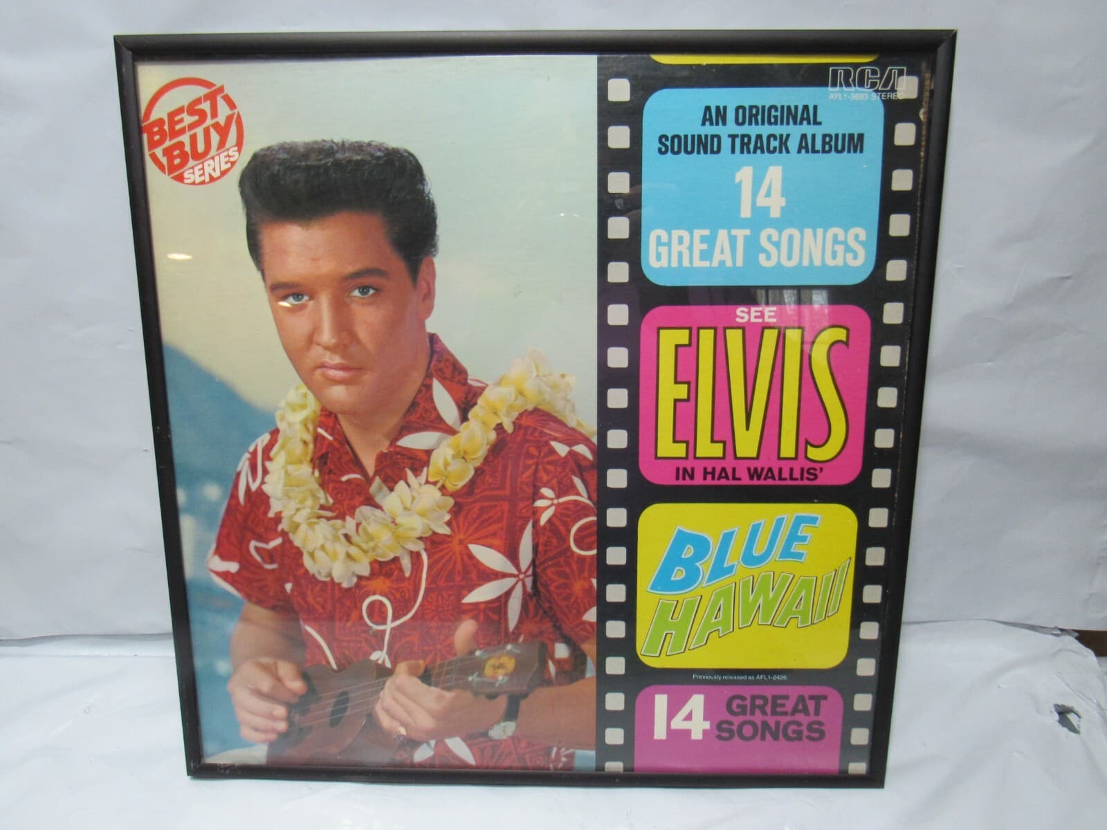 Elvis Presley Framed Album Cover Blue Hawaii Aloha from Hawaii Via Satelight M89 - Thumbnail 8