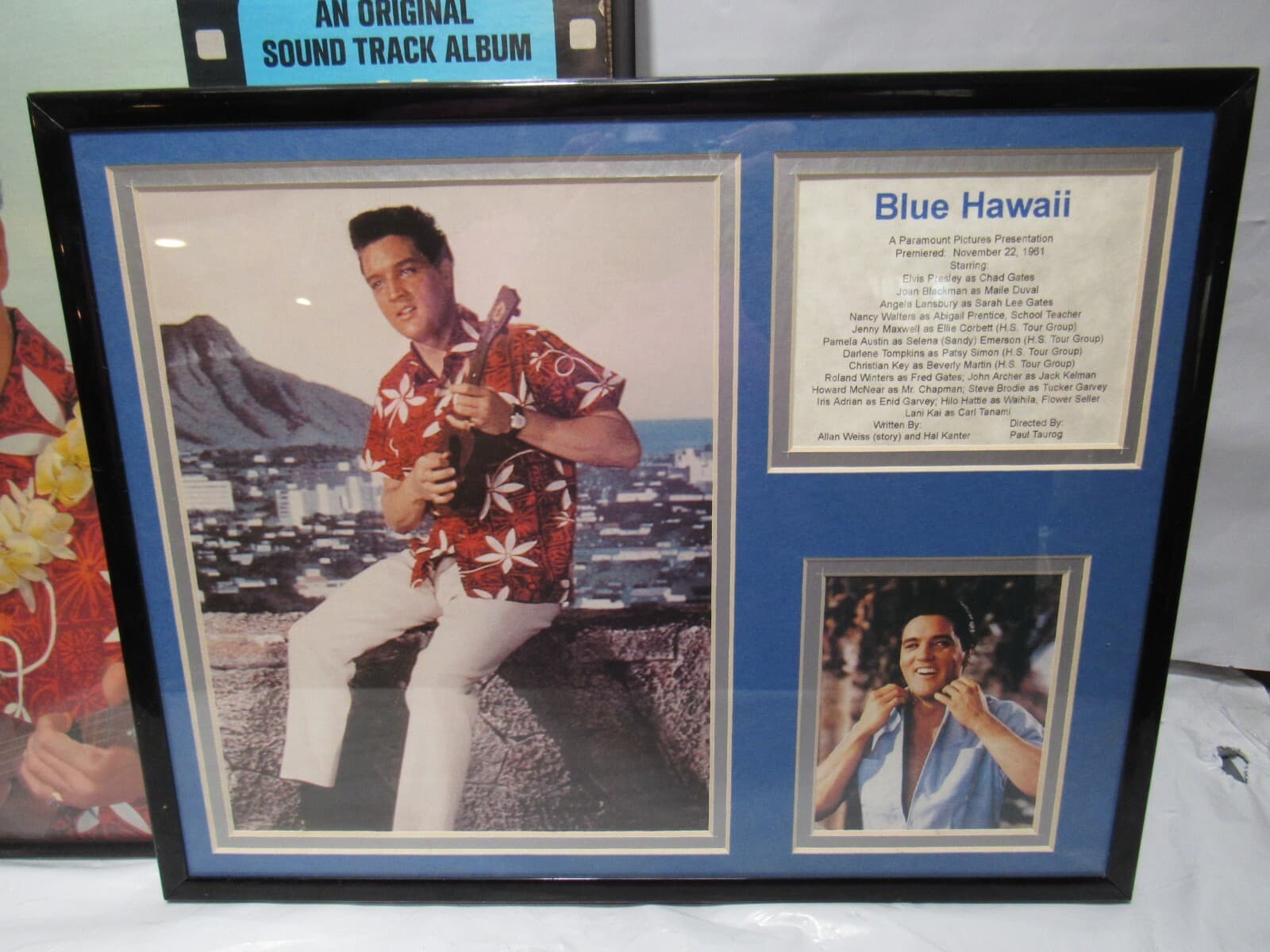 Elvis Presley Framed Album Cover Blue Hawaii Aloha from Hawaii Via Satelight M89 - Thumbnail 2