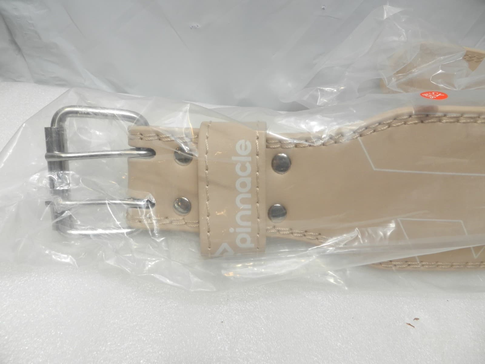 Pinnacle Weight Lifting Stabilize Belt Tan XS Double Prong F26J - Thumbnail 2