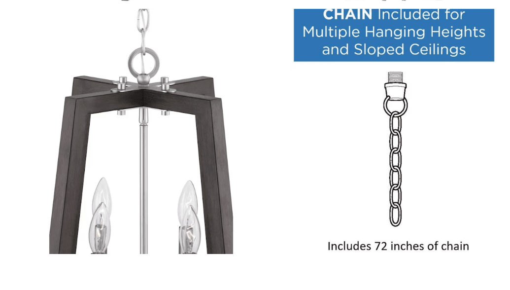 PROGRESS LIGHTING Forrester Teak Wood /Satin Nickel Lantern Pendant Light (Q54K) - Thumbnail 9