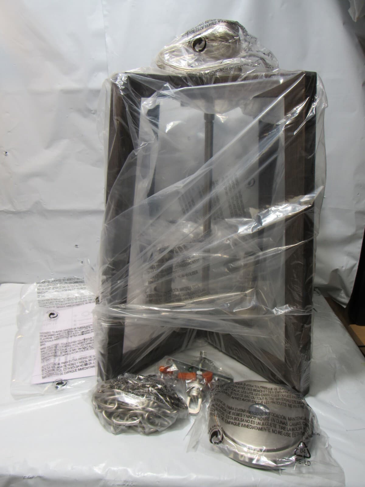 PROGRESS LIGHTING Forrester Teak Wood /Satin Nickel Lantern Pendant Light (Q54K) - Thumbnail 10