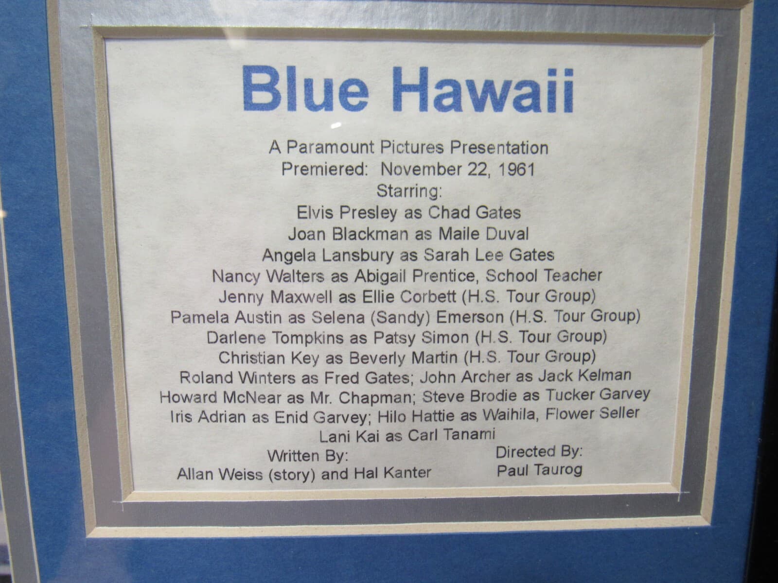 Elvis Presley Framed Album Cover Blue Hawaii Aloha from Hawaii Via Satelight M89 - Thumbnail 3