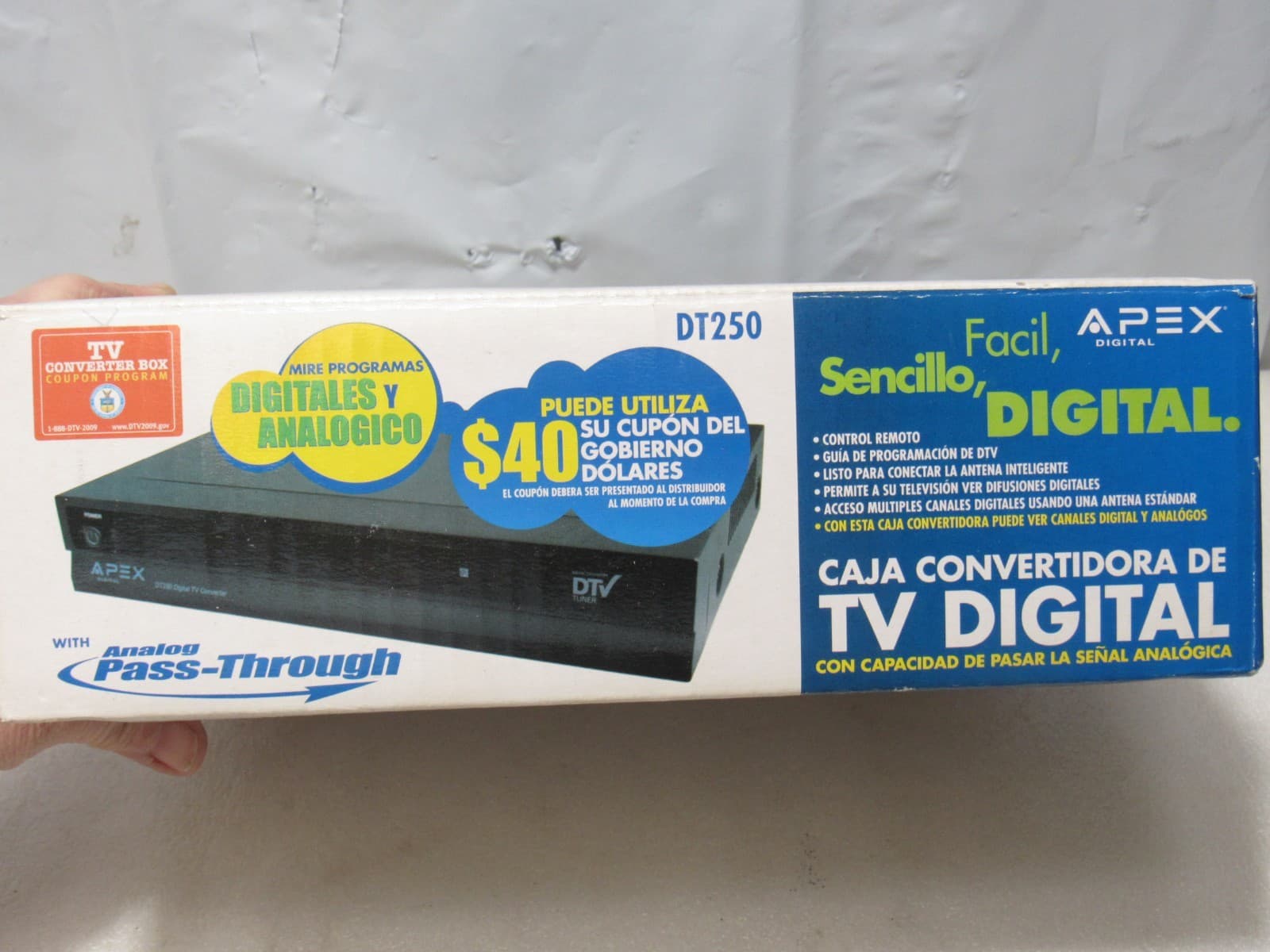 Apex DT250 Digital TV Converter Box with Analog Pass Through & Remote B63J? - Thumbnail 2