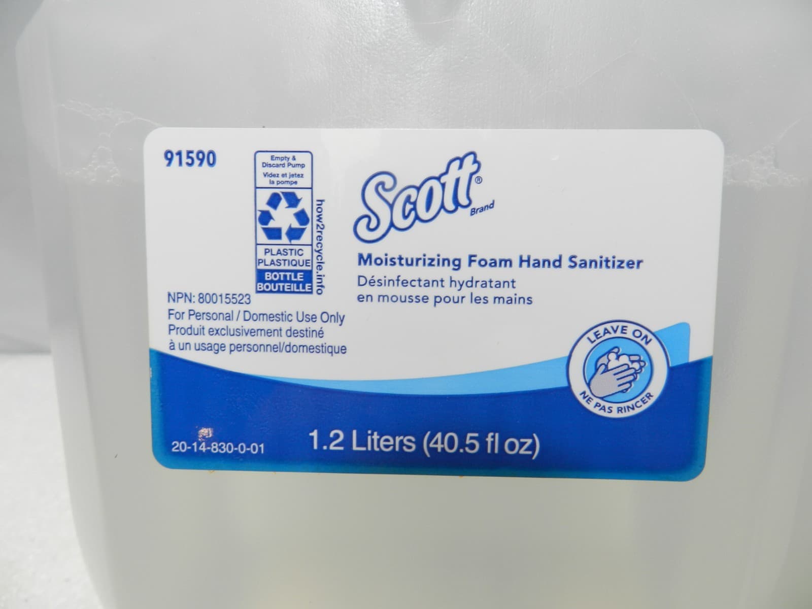 2 Scott Pro Foaming Hand Sanitizer Refill, Fresh Scent, 1200 mL. (91590) G72K - Thumbnail 2