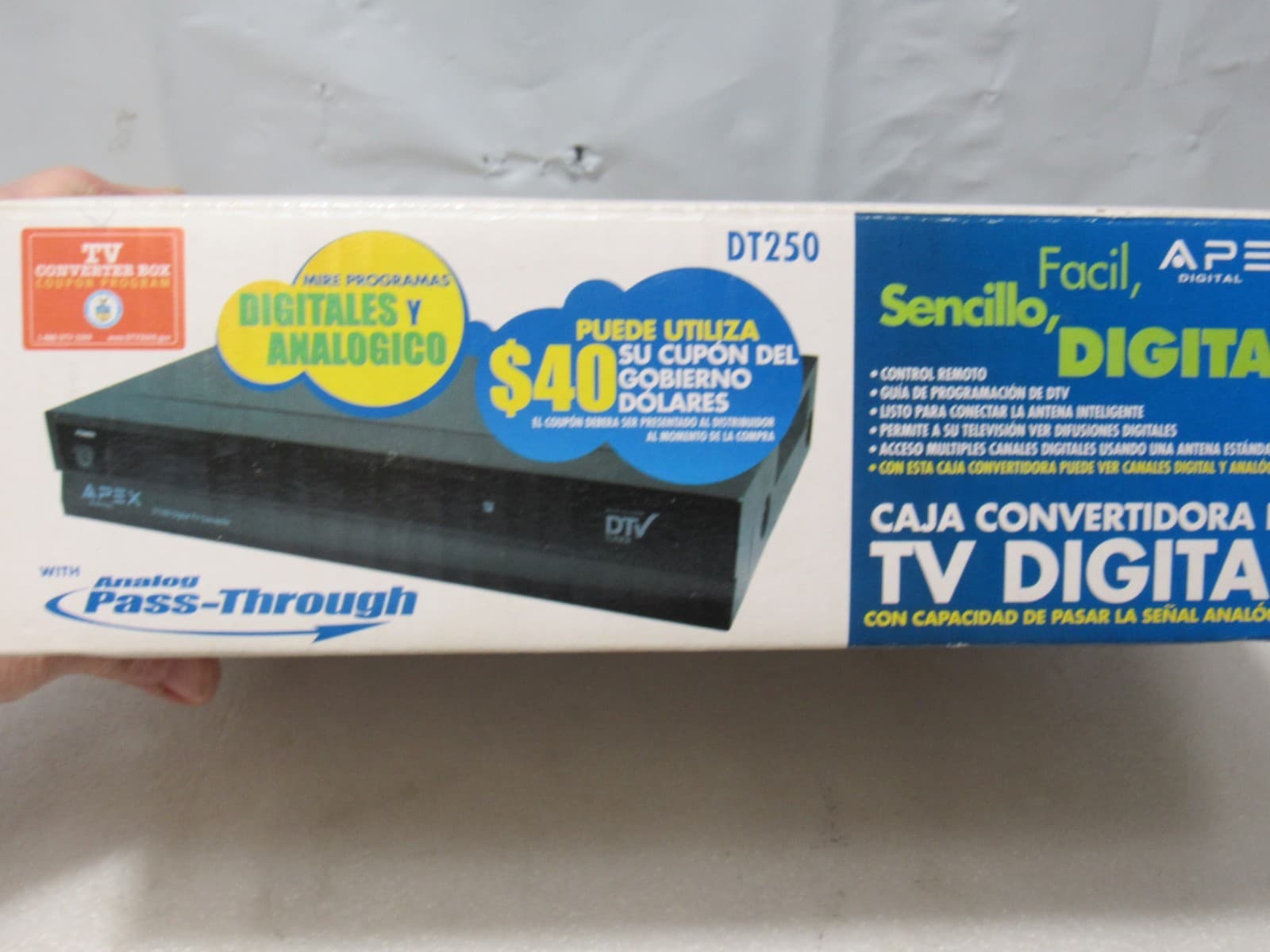 Apex DT250 Digital TV Converter Box with Analog Pass Through & Remote B63J?
