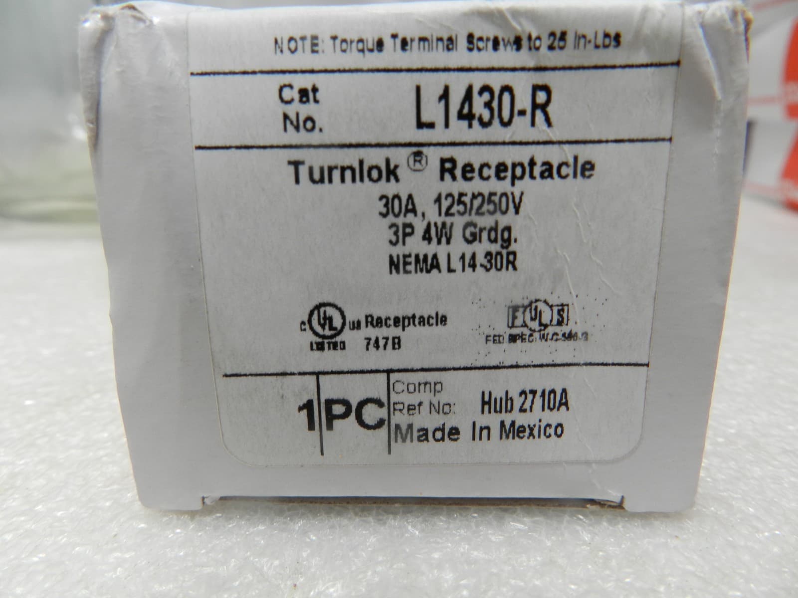 Legrand/Pass & Seymour L1430-R Turnlok Receptacle 3 Pole 4 Wire 30A 125/250V C93 - Thumbnail 2