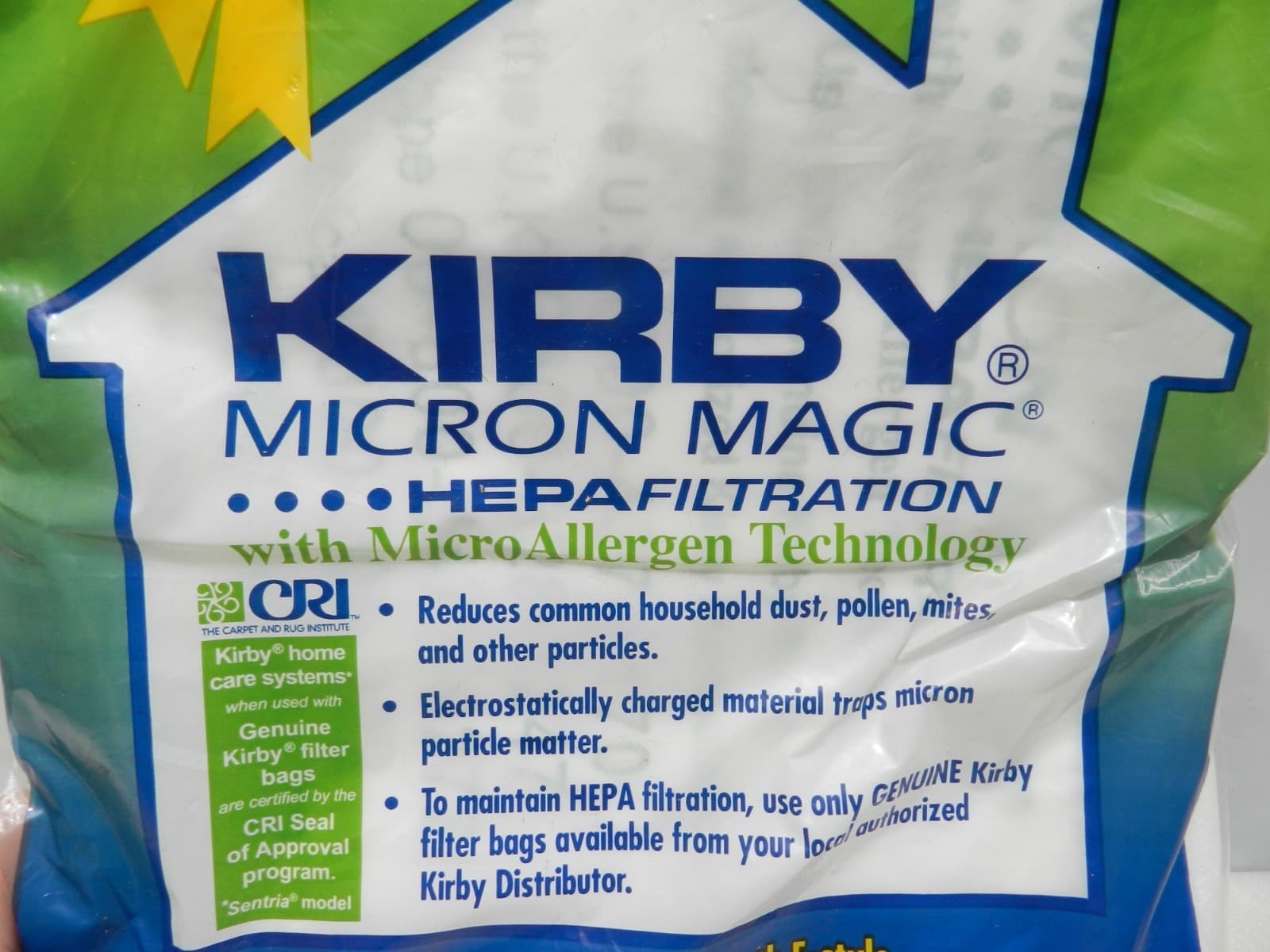 Kirby 6-Pk Micron Magic HEPA Filter Vacuum Bags #204811 Fits F & Twist StyleF40J - Thumbnail 3