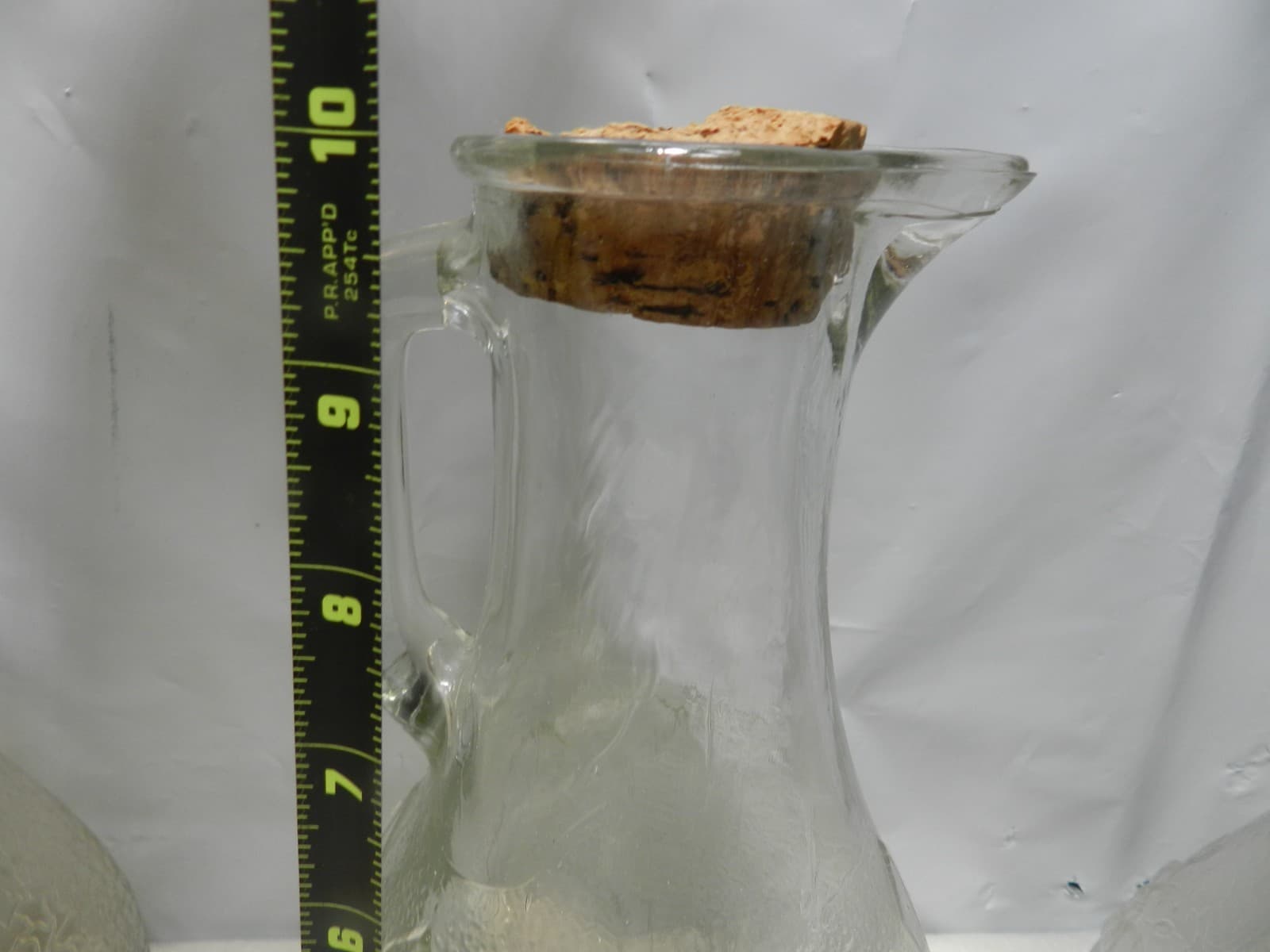3 Vintage Whitehouse Vinegar Bottle Crackle Glass & Flower 1960s glass (C95J) - Thumbnail 8