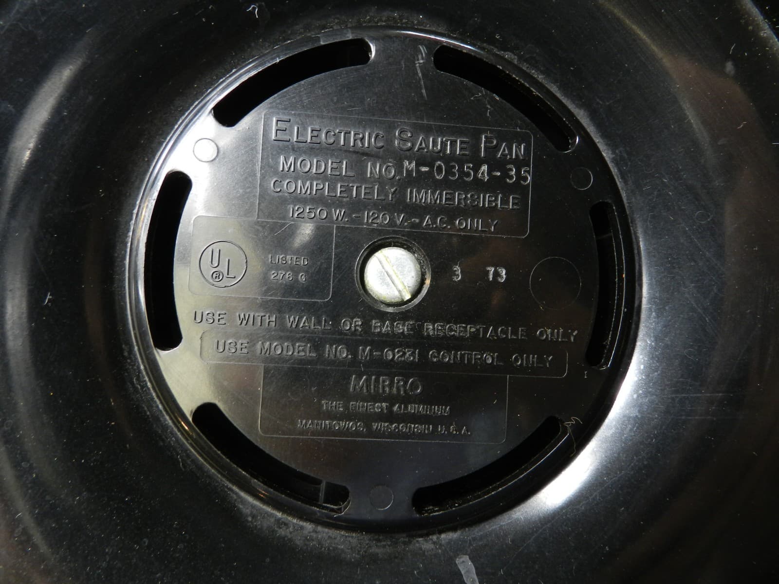Vintage Retro Mirro Matic Gourmet Electric Saute Skillet Model M-0354-35 (F39J) - Thumbnail 4