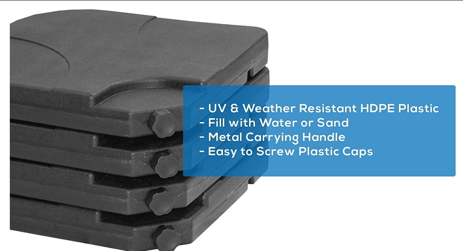 Patio Umbrella Stand Base 4-Piece Garden Yard Outdoor Parasol Holder Square New - Thumbnail 2