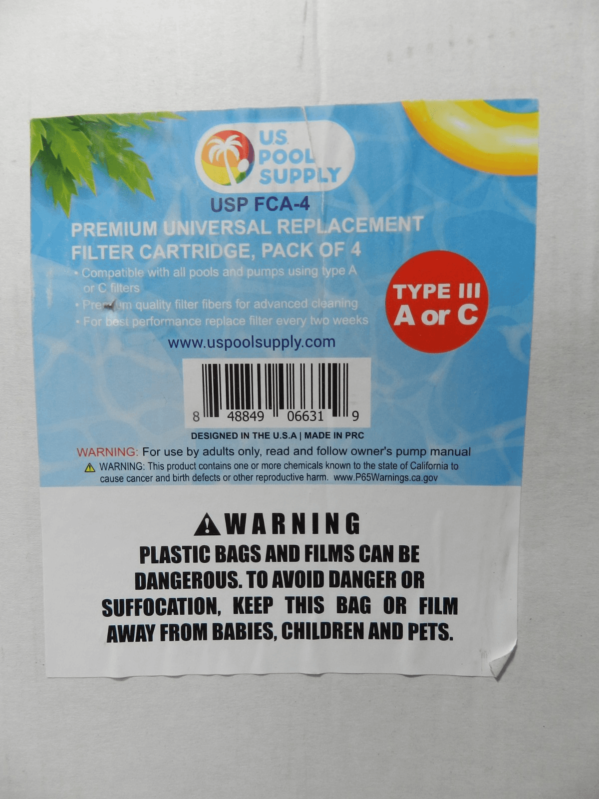 8 Swimming Pool Type III A or C Filter Replacement Cartridges - (F31J) - Thumbnail 2