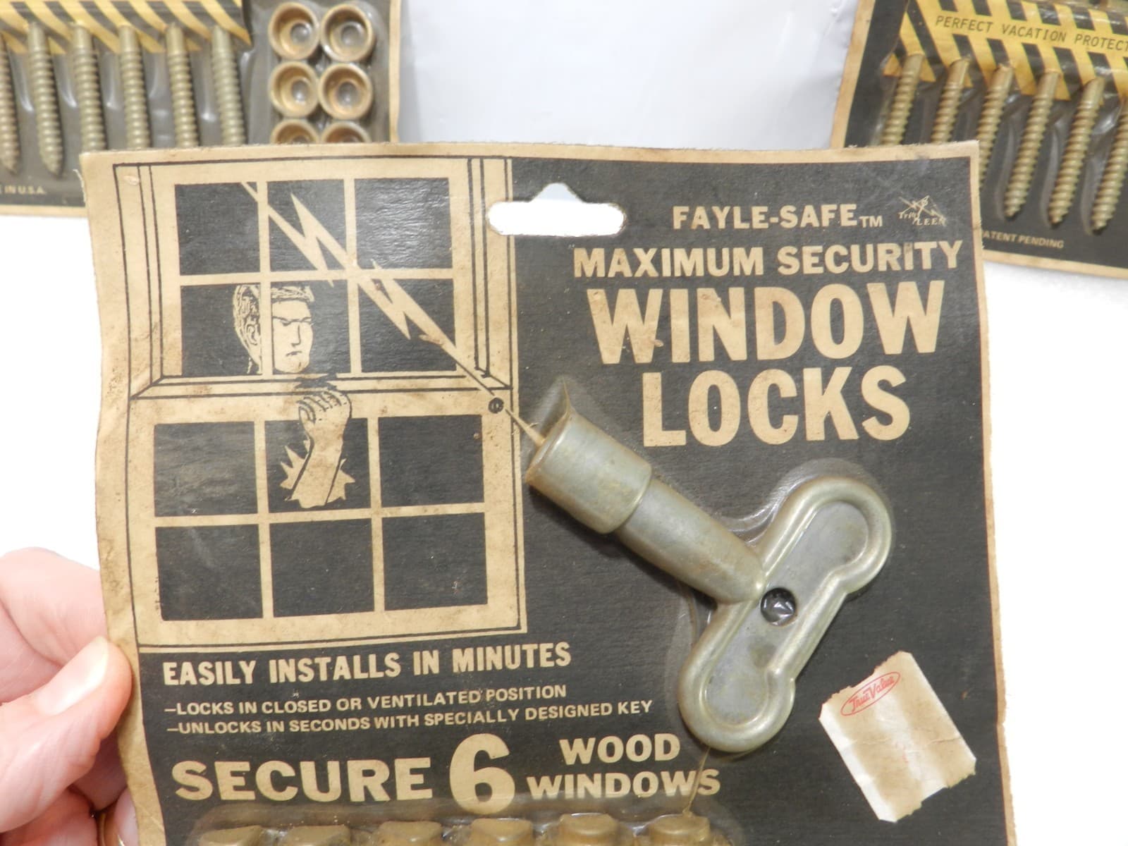 Fayle Safe NOS Window Locks Bolts Six (18) Security Lock Bolt Caps (F37J) - Thumbnail 3