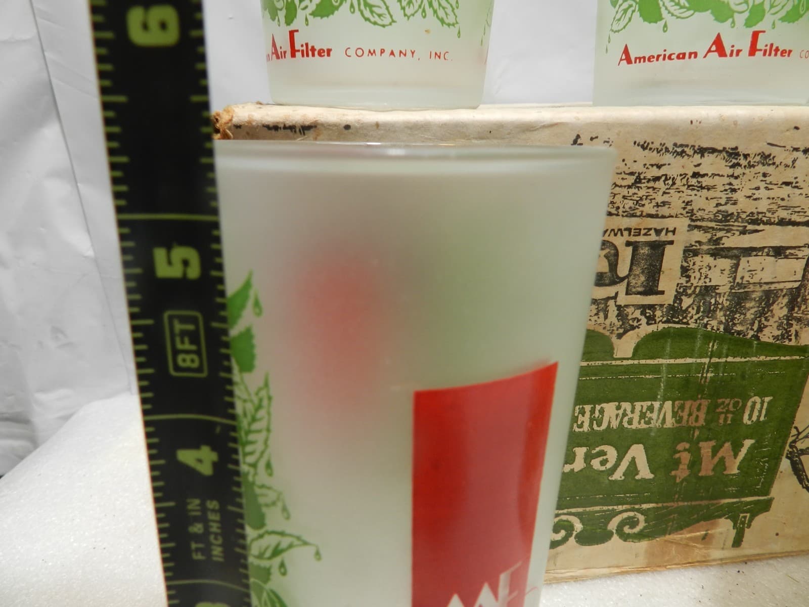 5 Vintage Kentucky Derby/American Air Filter Frosted Mint Julep Glass (D5J) - Thumbnail 6